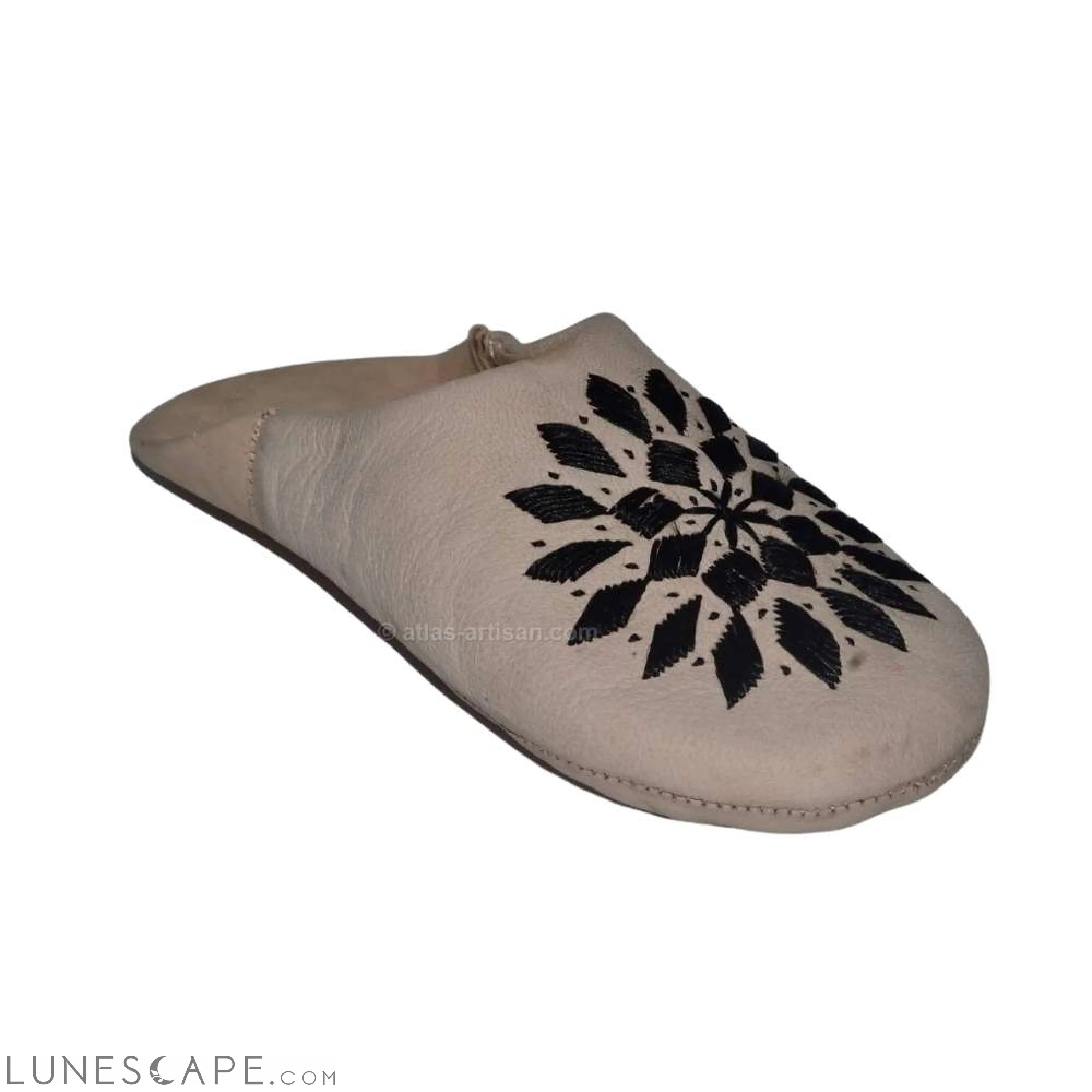 Babouches Souk Handmade Embroidered Leather House Slippers LUNESCAPE