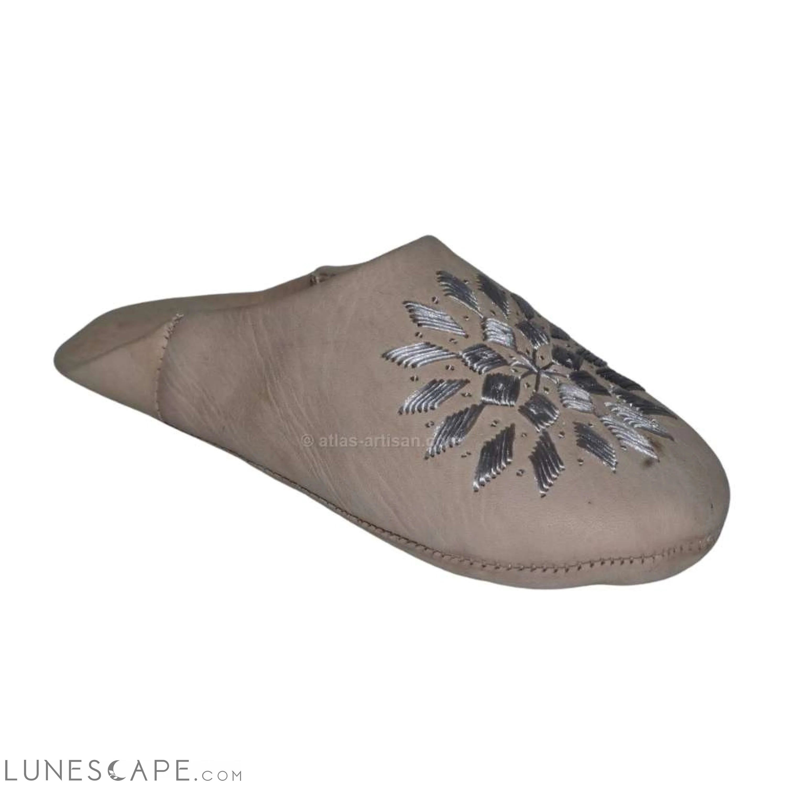 Babouches Souk Handmade Embroidered Leather House Slippers LUNESCAPE