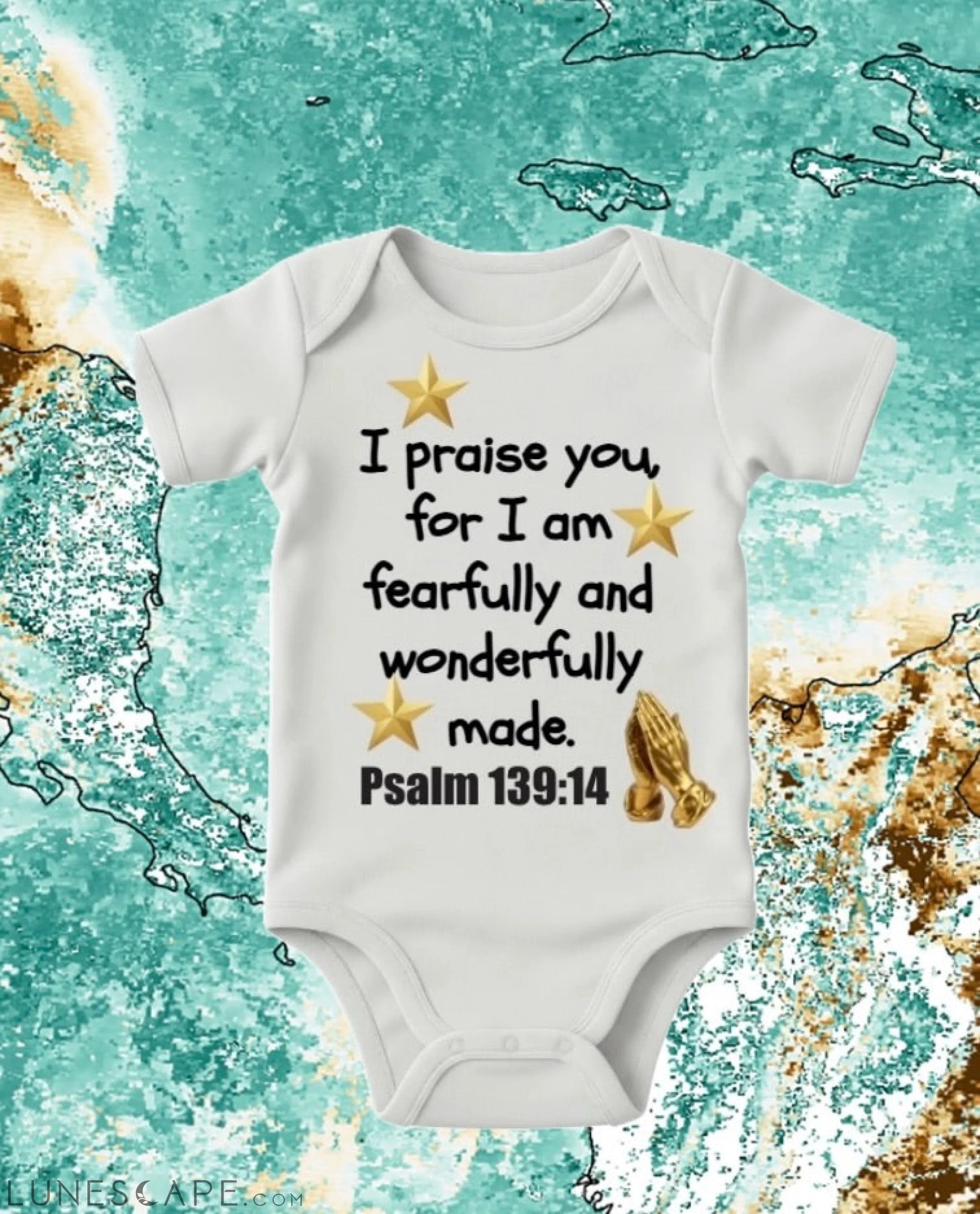 Baby Bodysuit - Psalm 139:14 LUNESCAPE