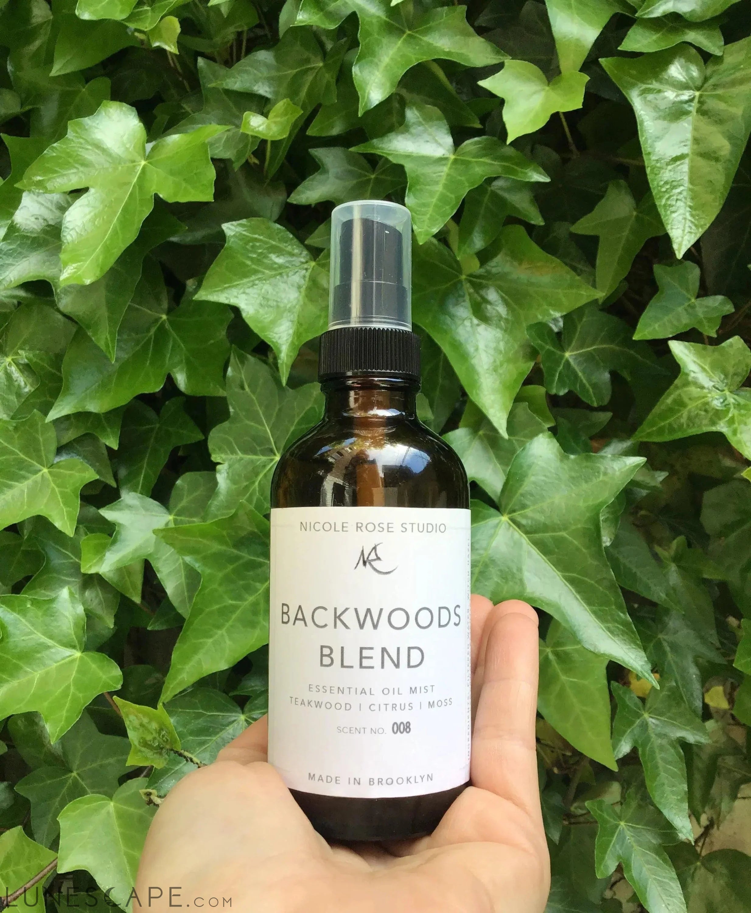 "Backwoods Blend" Organic Essential Oil Disinfectant Spray - by Nicole Rose Studio Inc.® LUNESCAPE