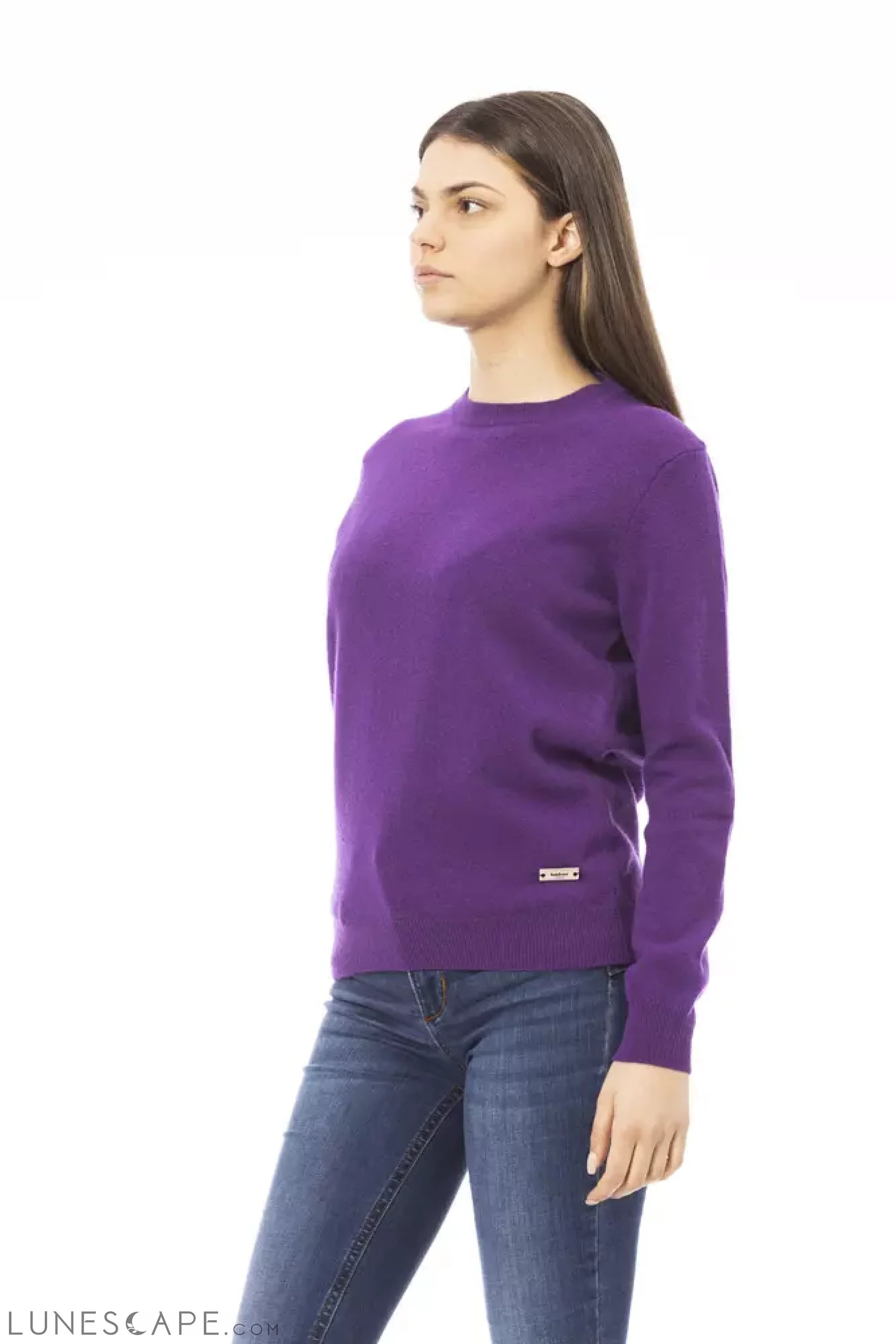 Baldinini Trend Purple Wool Women's Sweater LUNESCAPE