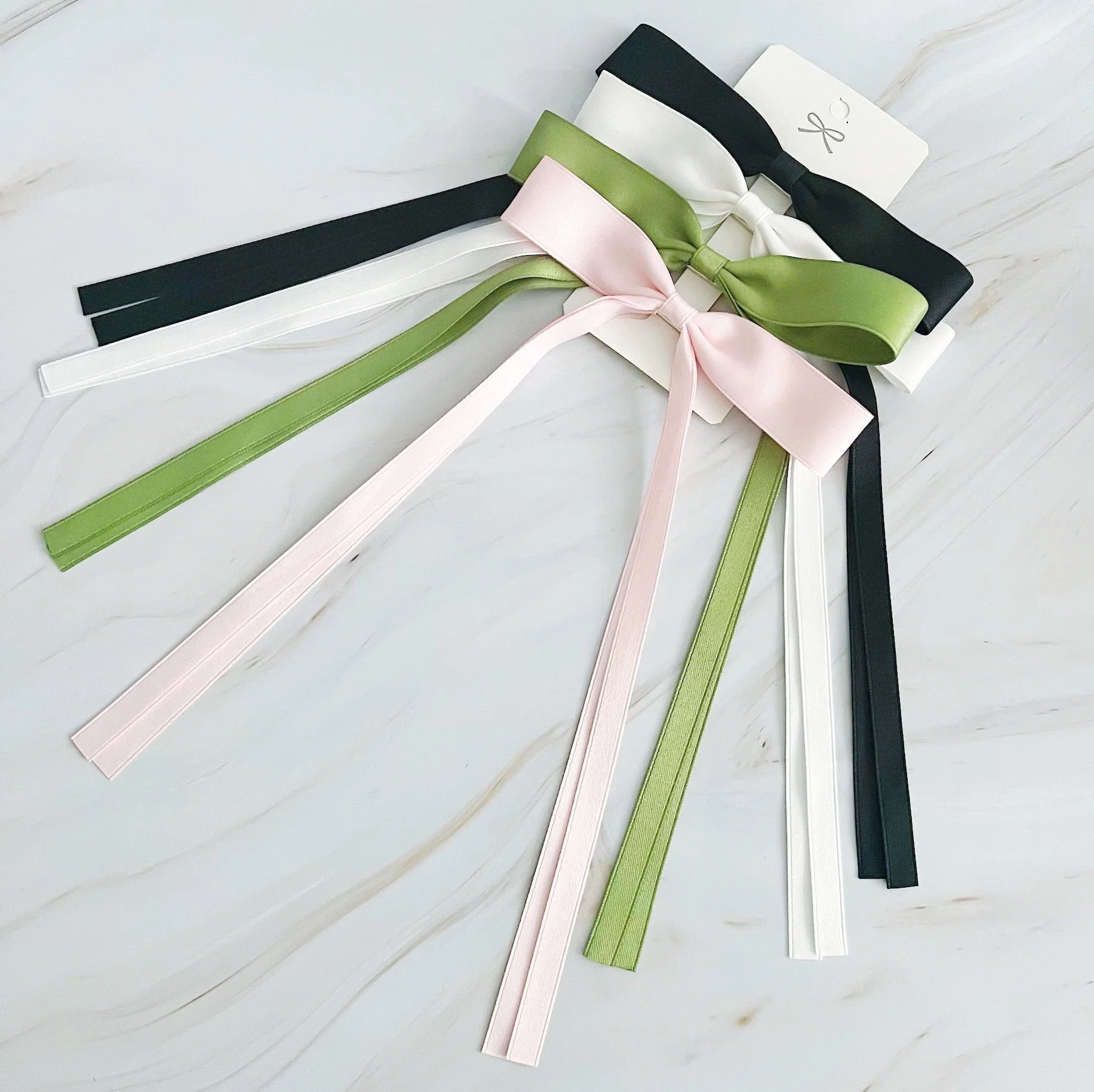 Ballerina Slim Bow Hair Clip Set of 4 LUNESCAPE