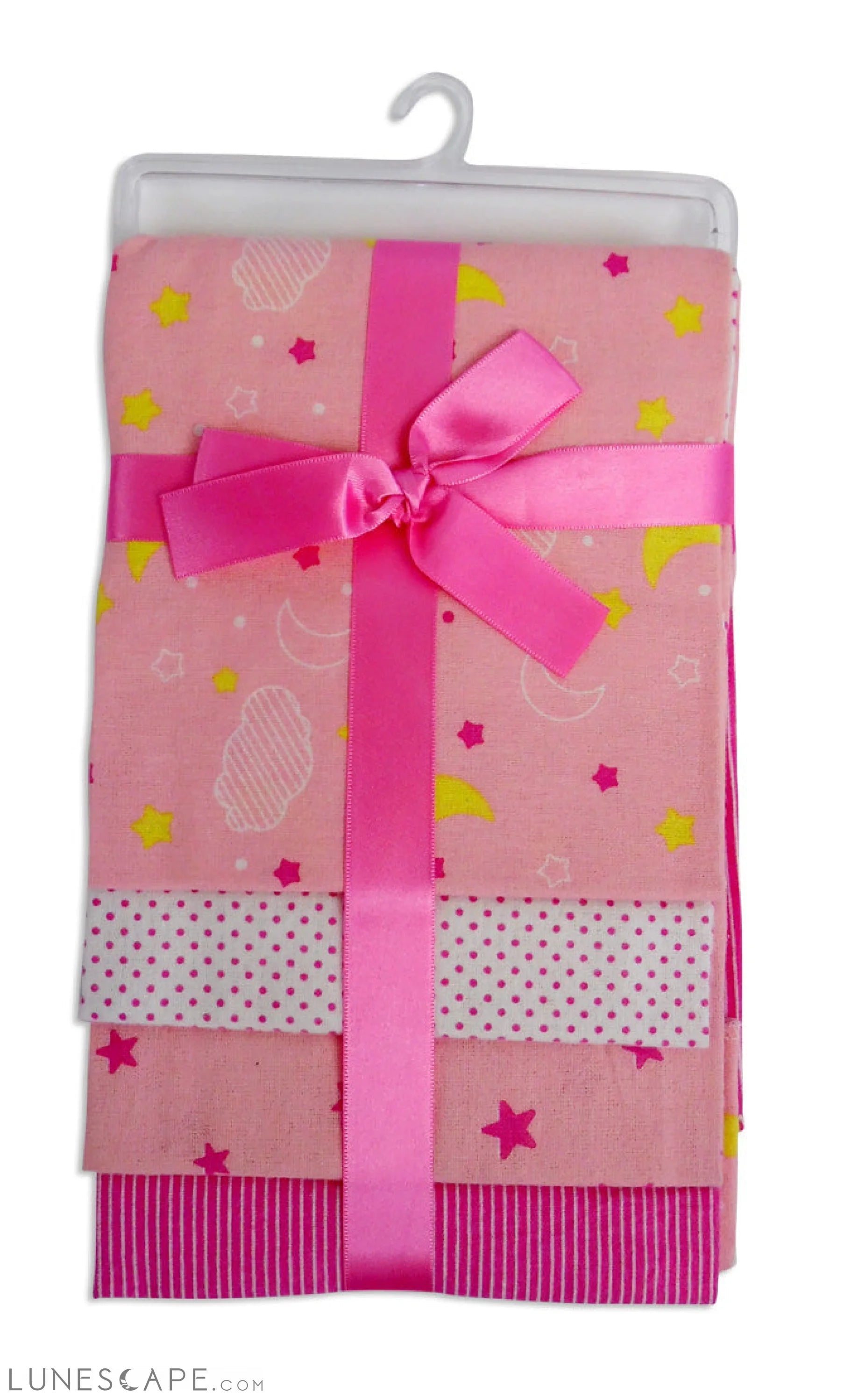 Bambini Pink Four Pack Receiving Blanket LUNESCAPE