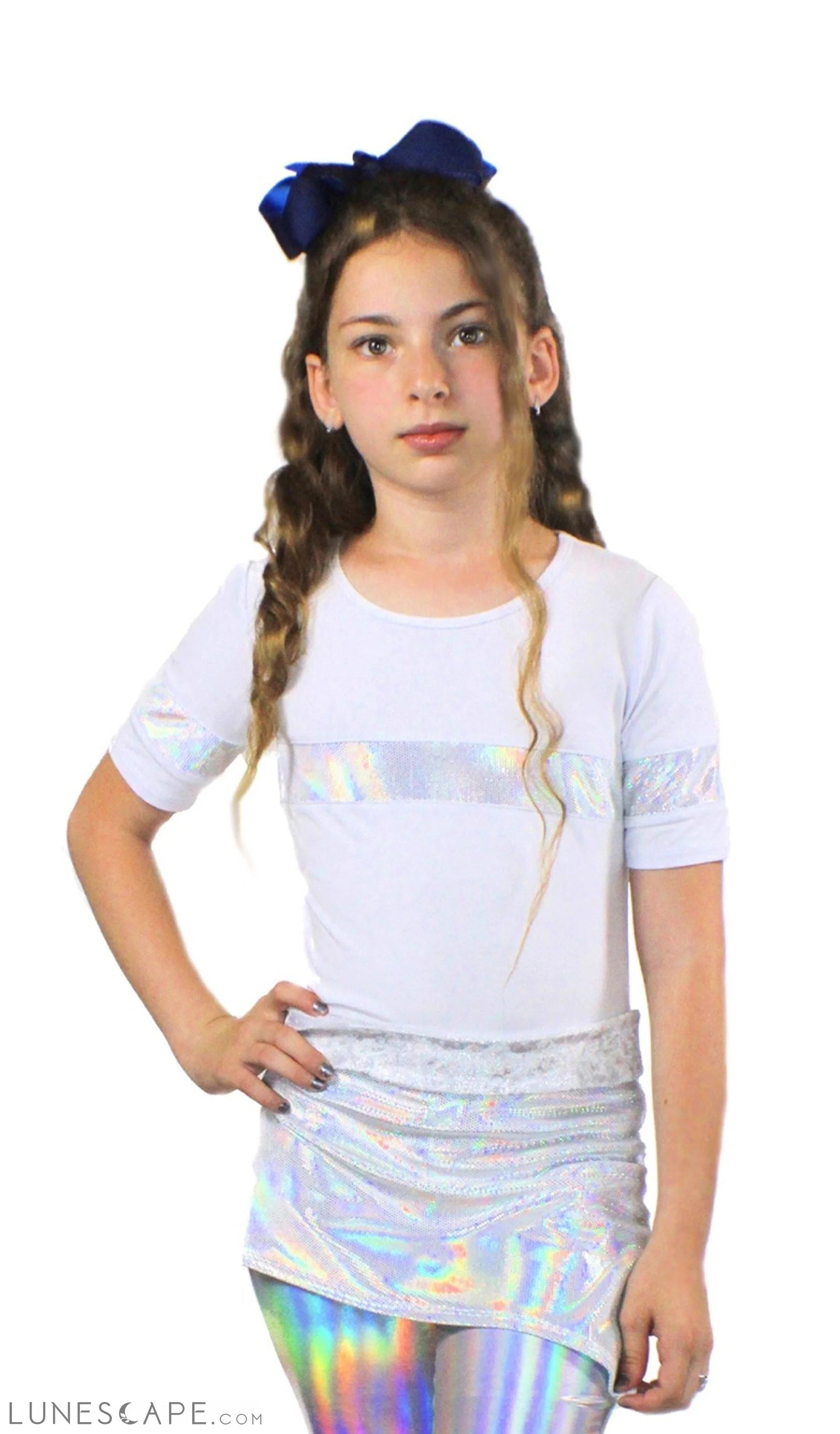 Bamboo Jersey and Holographic Sequin Top LUNESCAPE