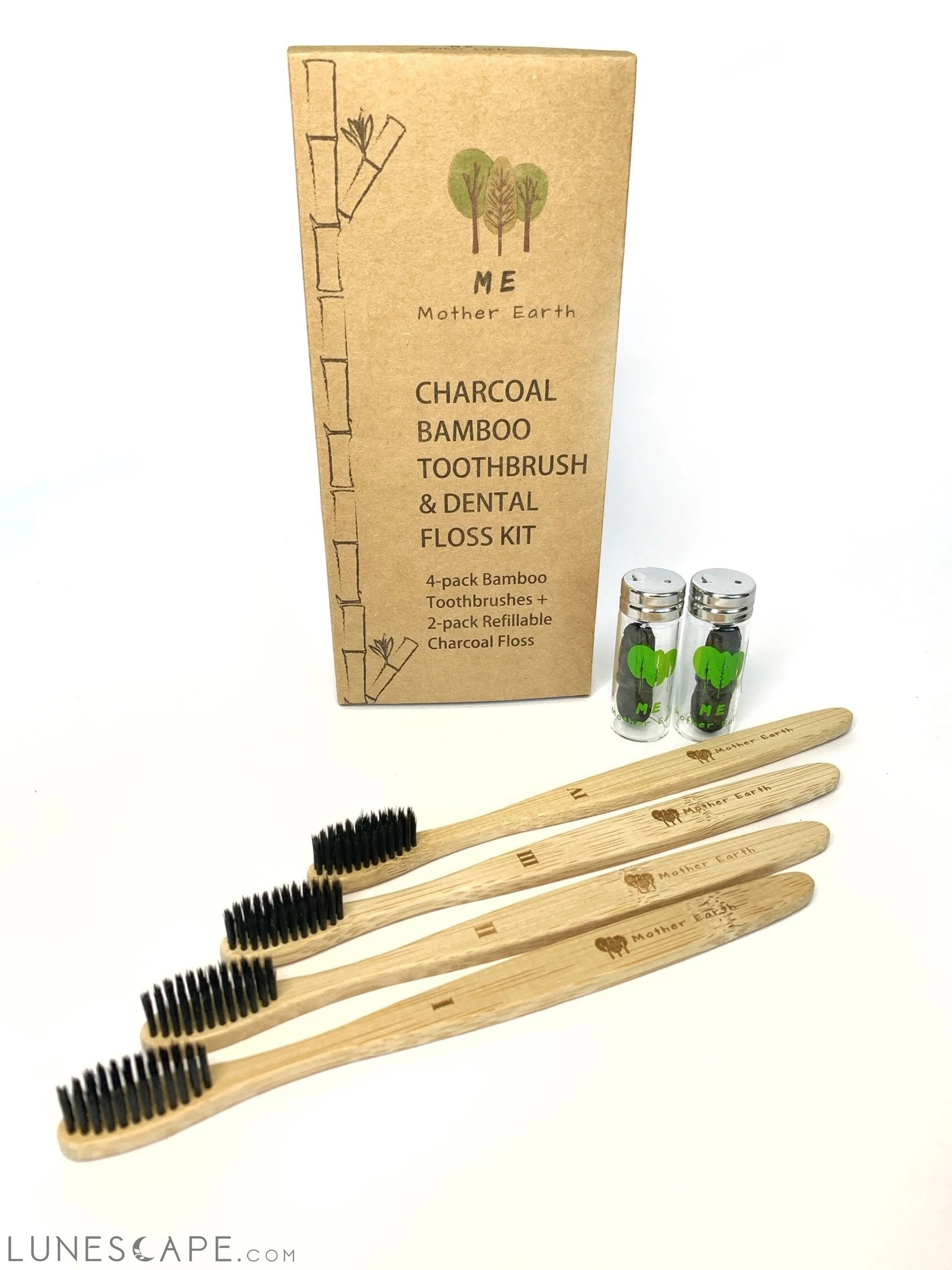 Bamboo Toothbrush & Eco Floss Value Set LUNESCAPE