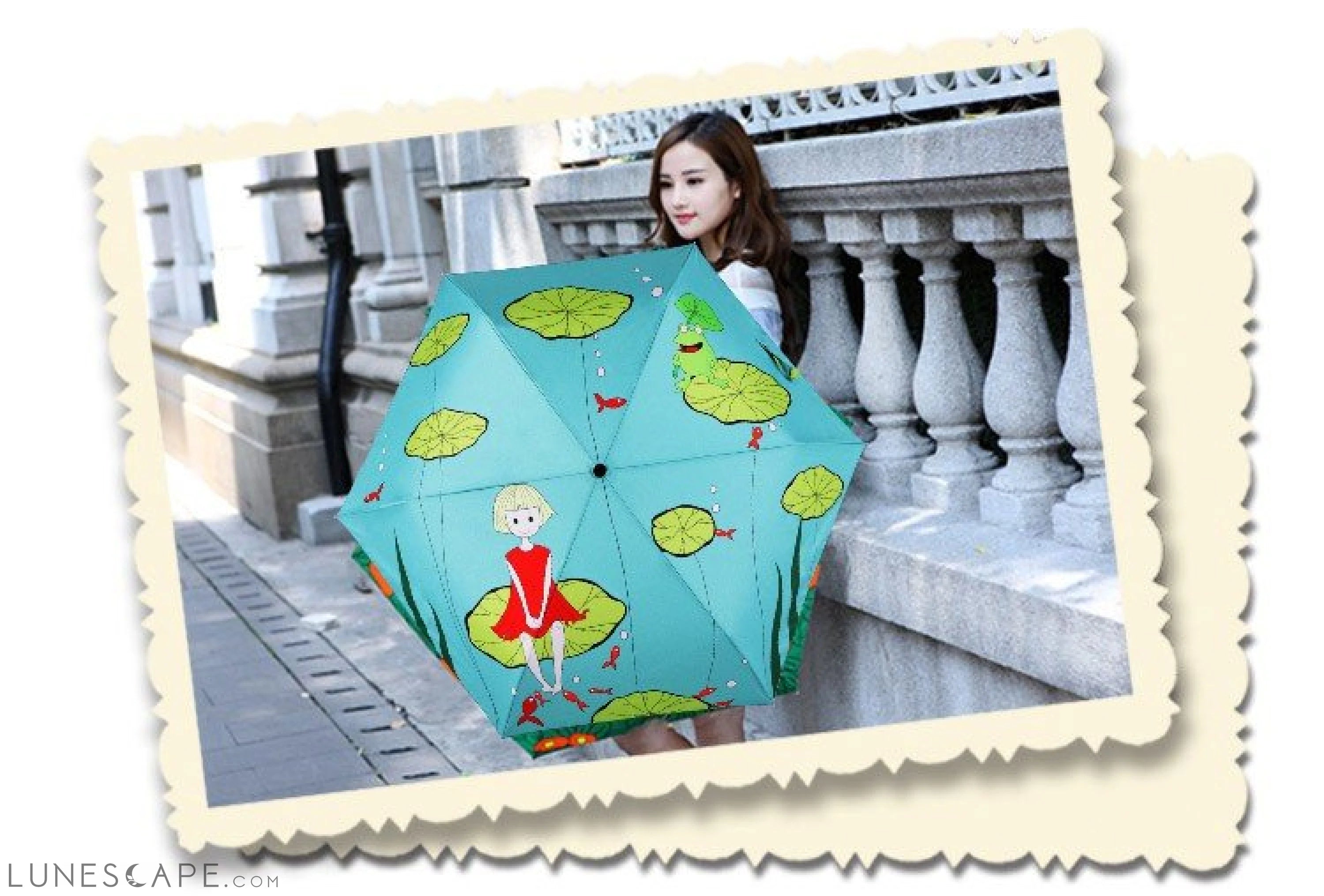 Bathing Girl Sunny Umbrella LUNESCAPE