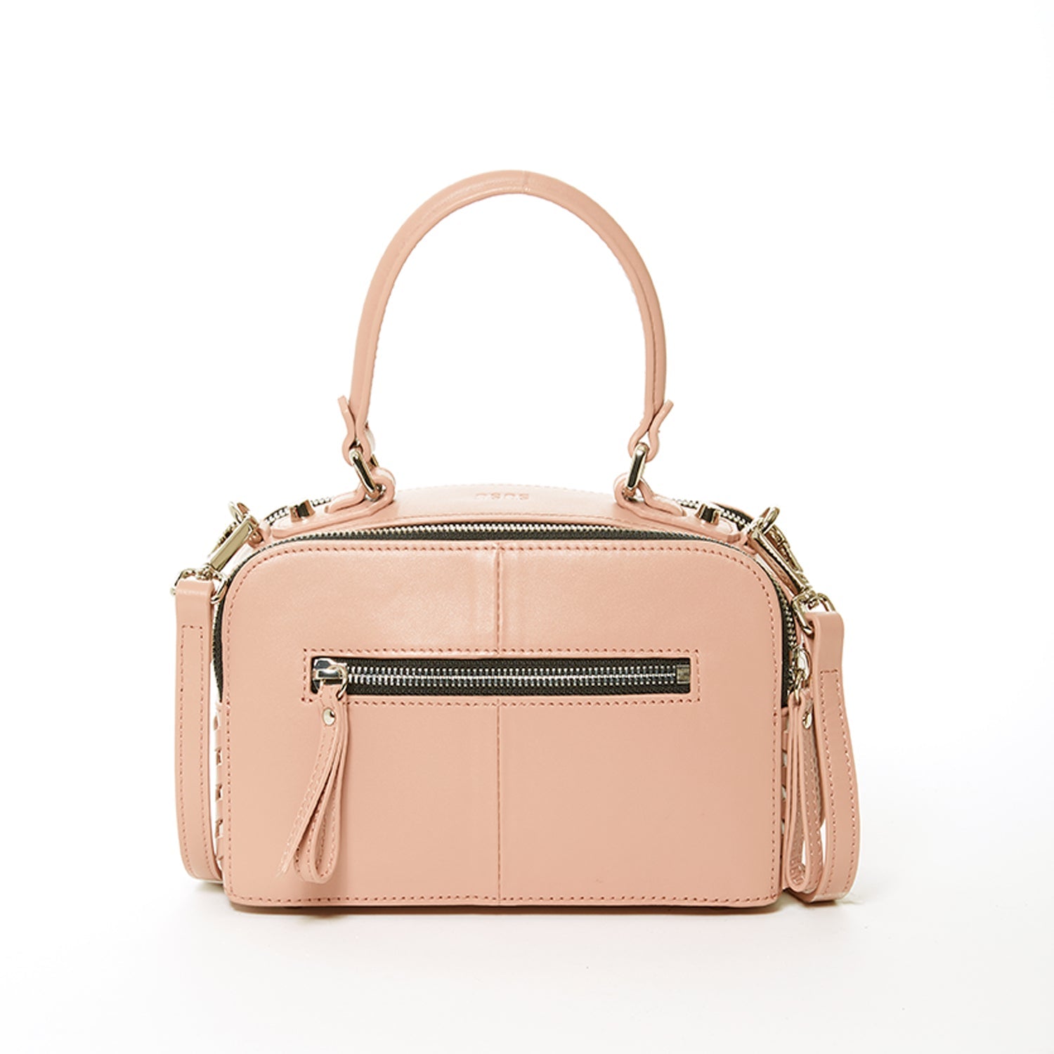 Kayla Pink Woven Leather Bag LUNESCAPE