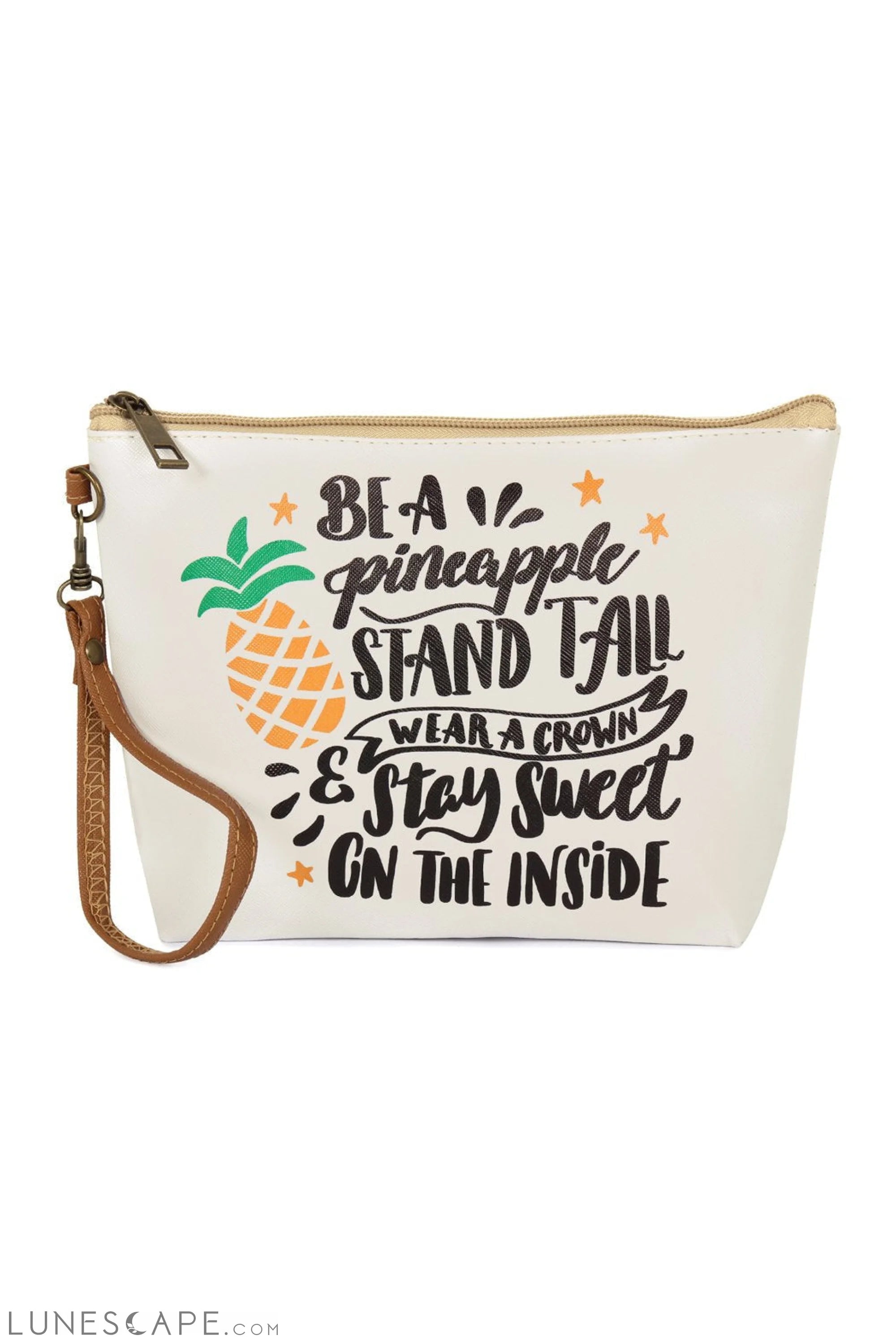 "Be a Pineapple Stand Tall" Cosmetic Bag LUNESCAPE