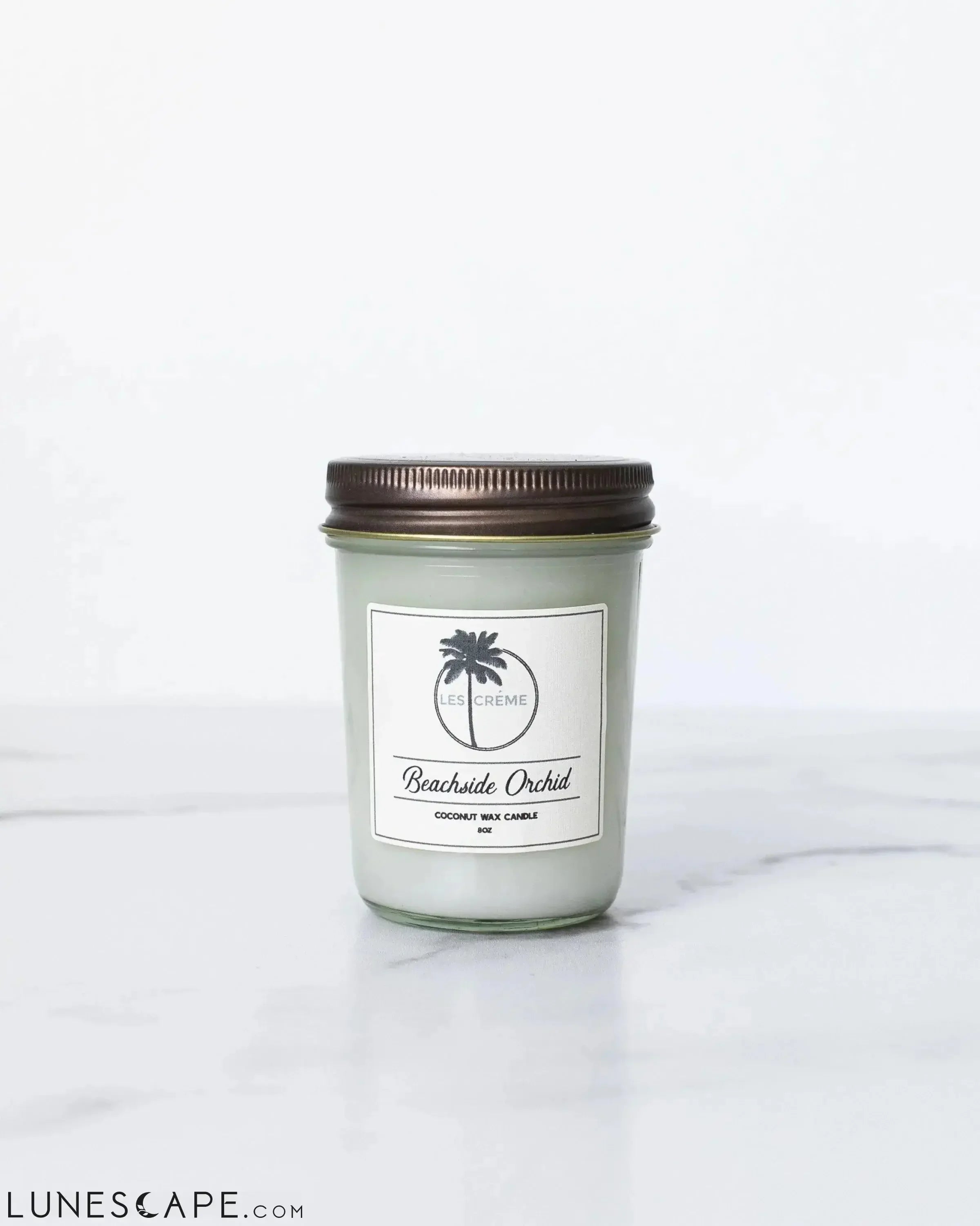 Beachside Orchid Scent Coconut Wax Candle LUNESCAPE