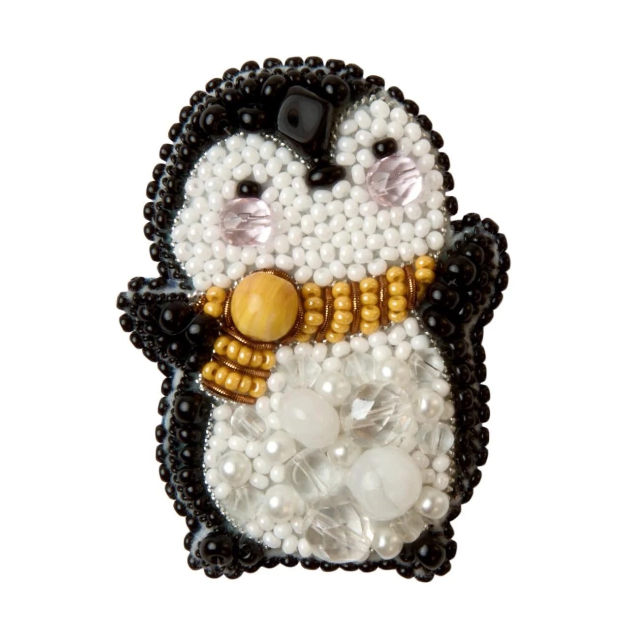 Beadwork kit for creating brooch Crystal Art "Penguin" LUNESCAPE