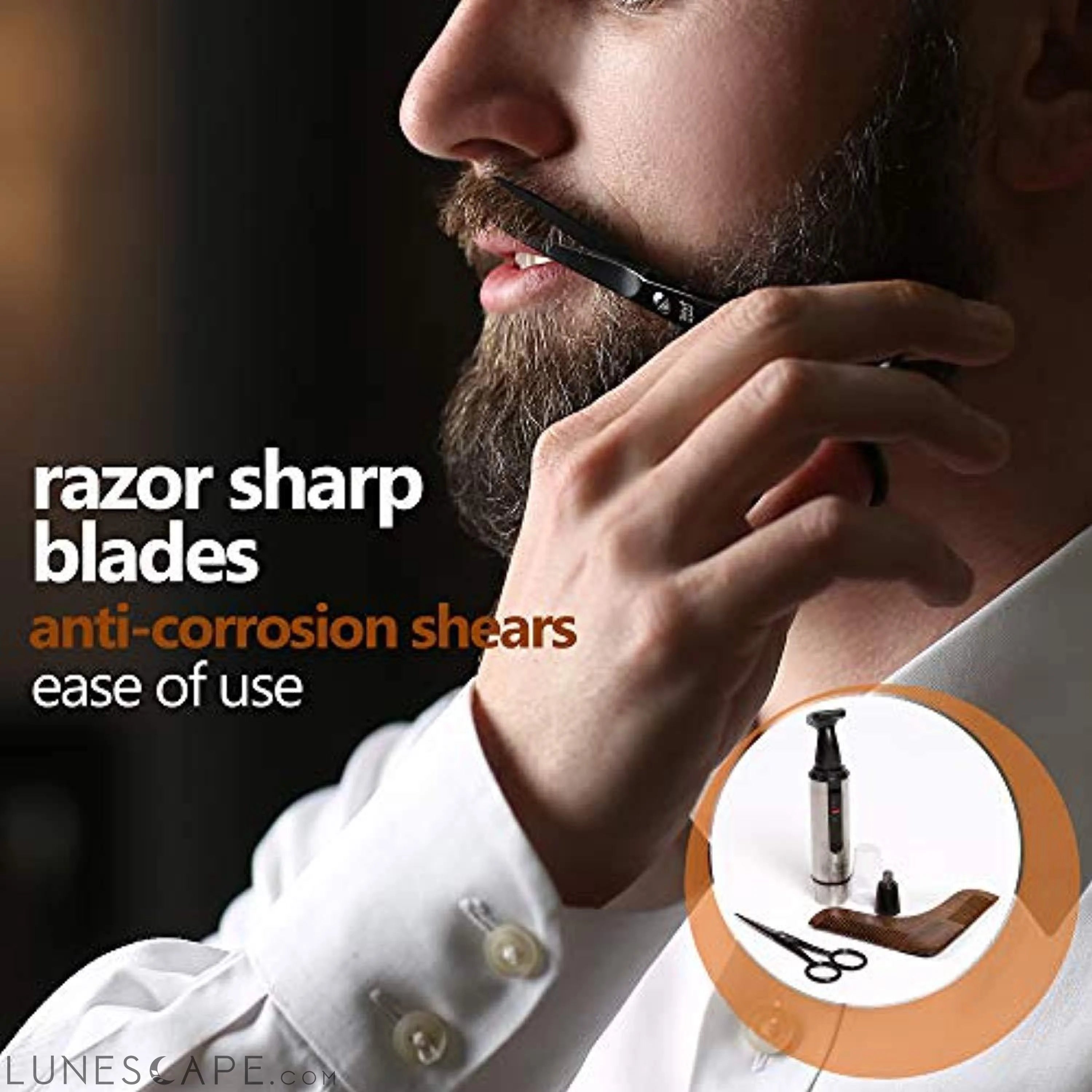 Beard Grooming and Trimming Set for Men LUNESCAPE