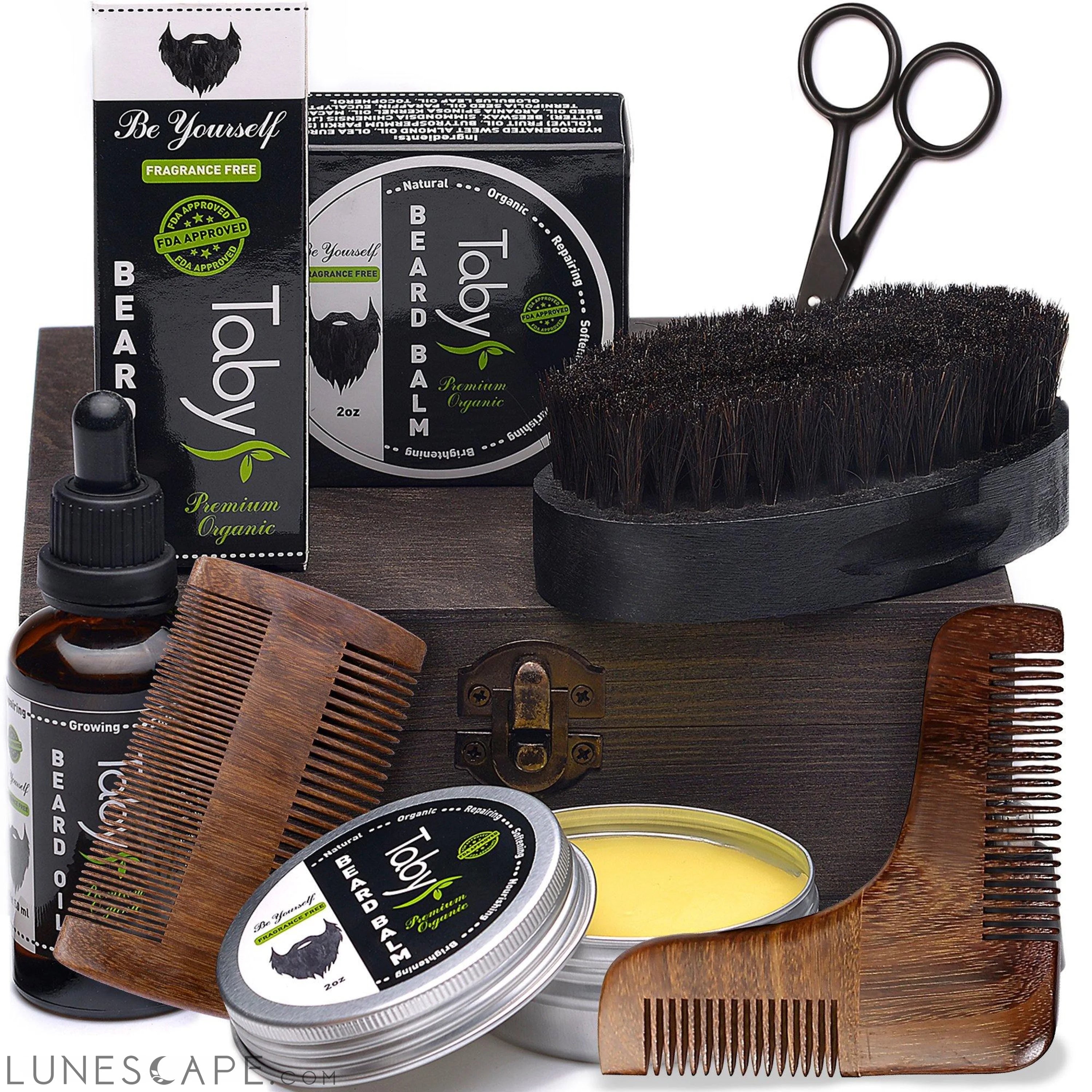 Beard Kit for Grooming & Trimming for Men LUNESCAPE