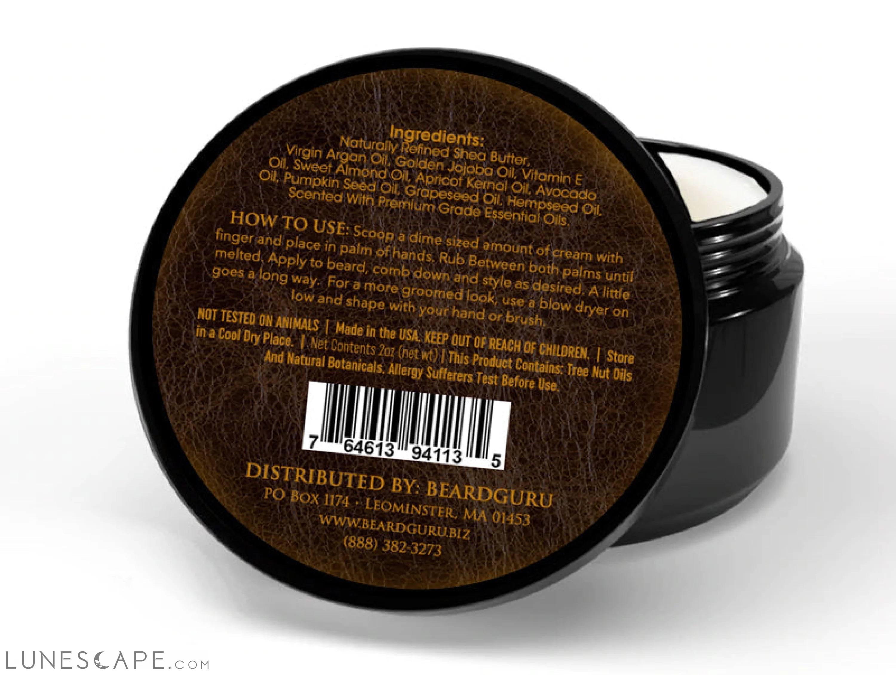 BeardGuru Old Leather Beard Cream LUNESCAPE