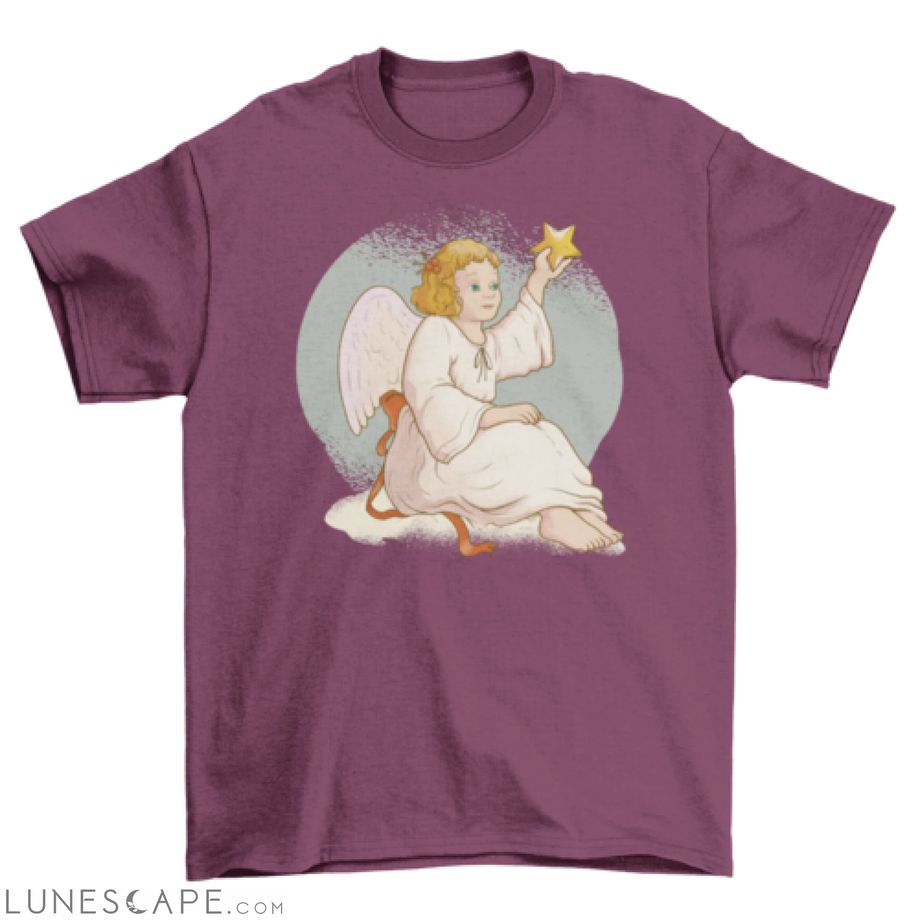 Beautiful Christmas angel t-shirt LUNESCAPE