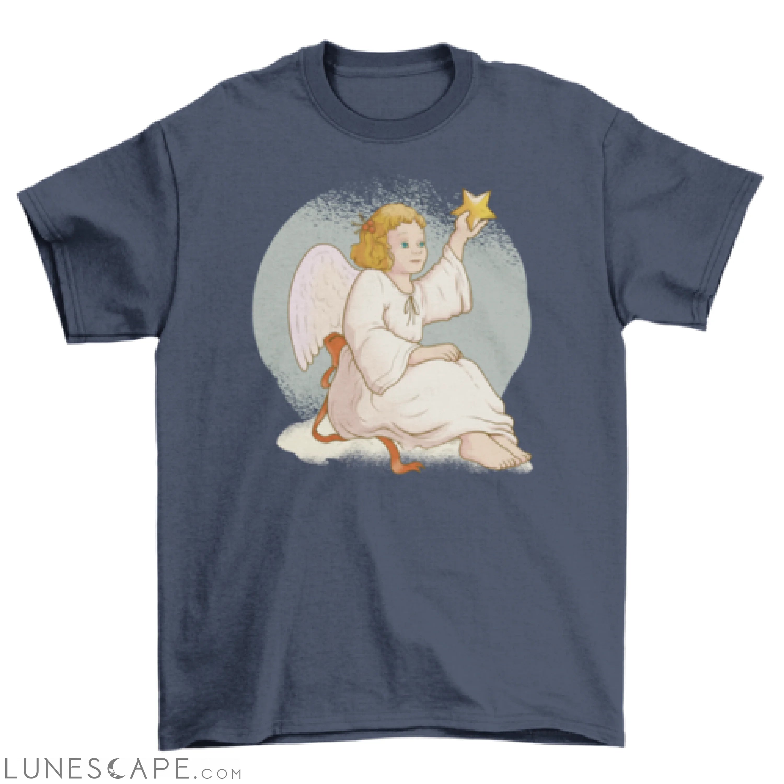 Beautiful Christmas angel t-shirt LUNESCAPE