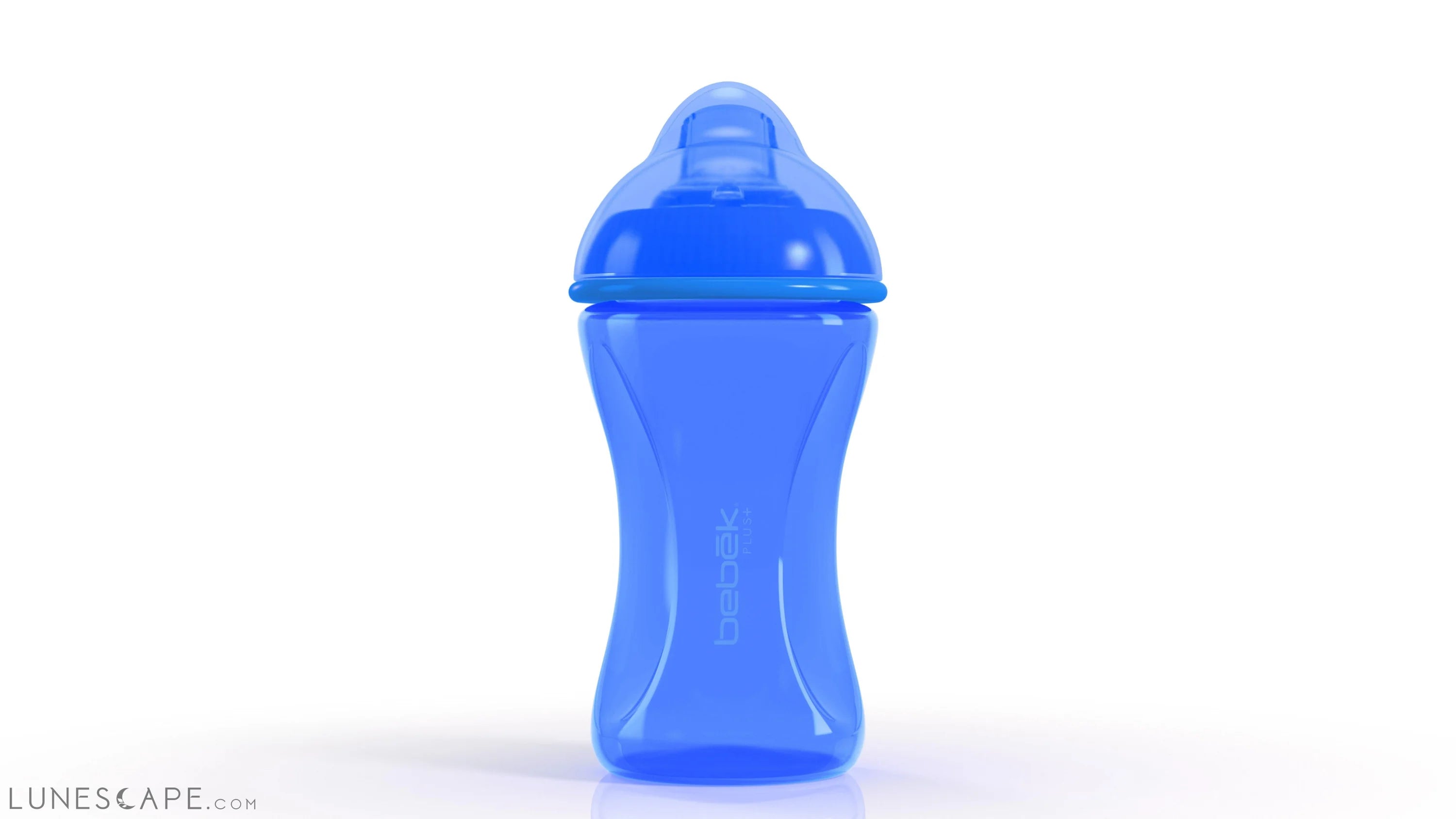 Bebek Plus Soft Spout Bottle 8oz/240ml Blueberry  Pack of Two. BPA Free LUNESCAPE
