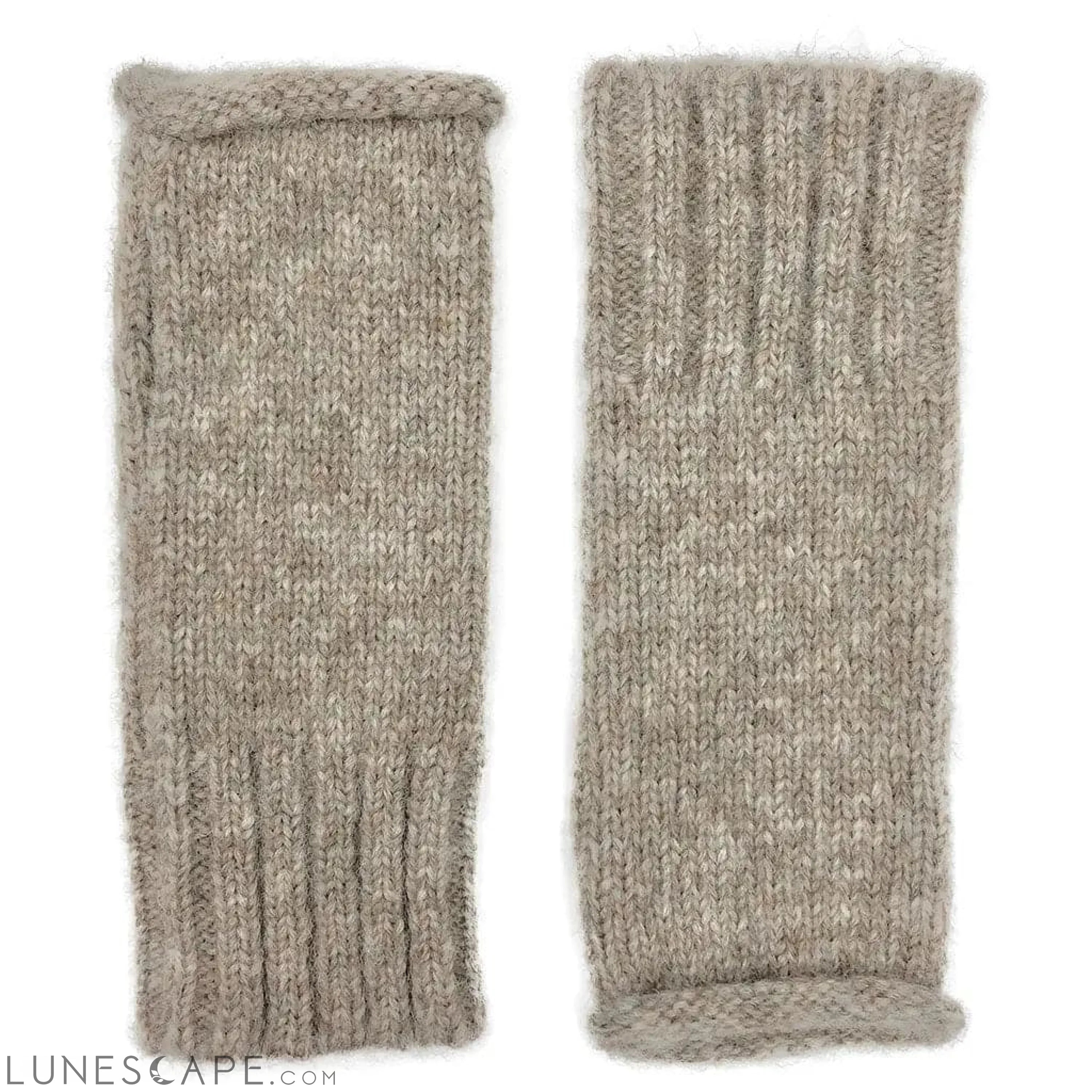 Beige Essential Knit Alpaca Gloves LUNESCAPE