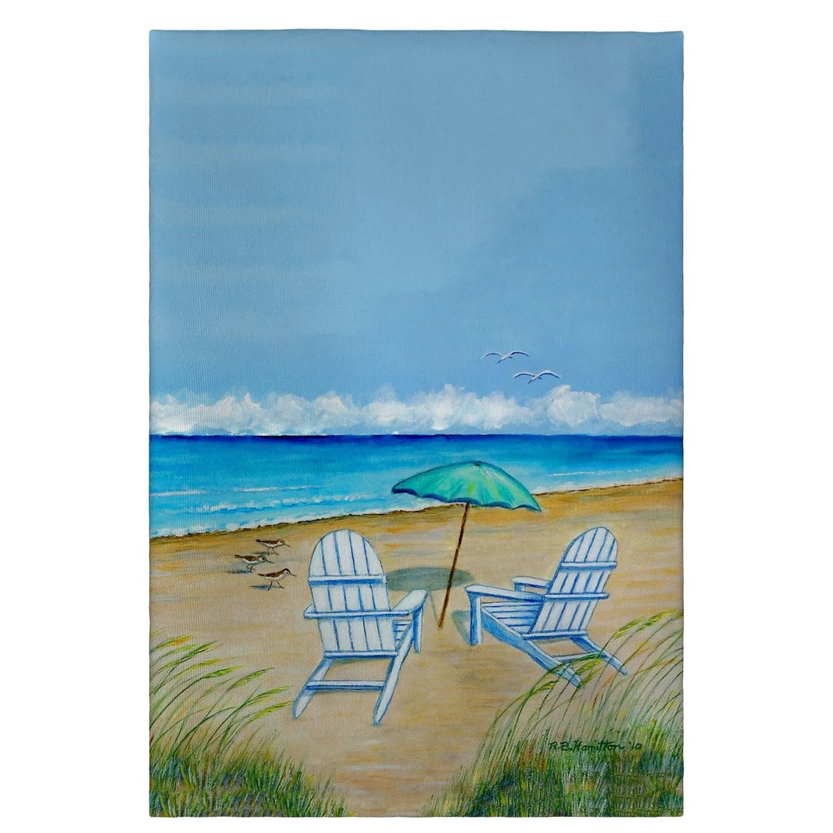 Betsy Drake 20 x 20 in. Adirondack Chairs Guest Towel LUNESCAPE