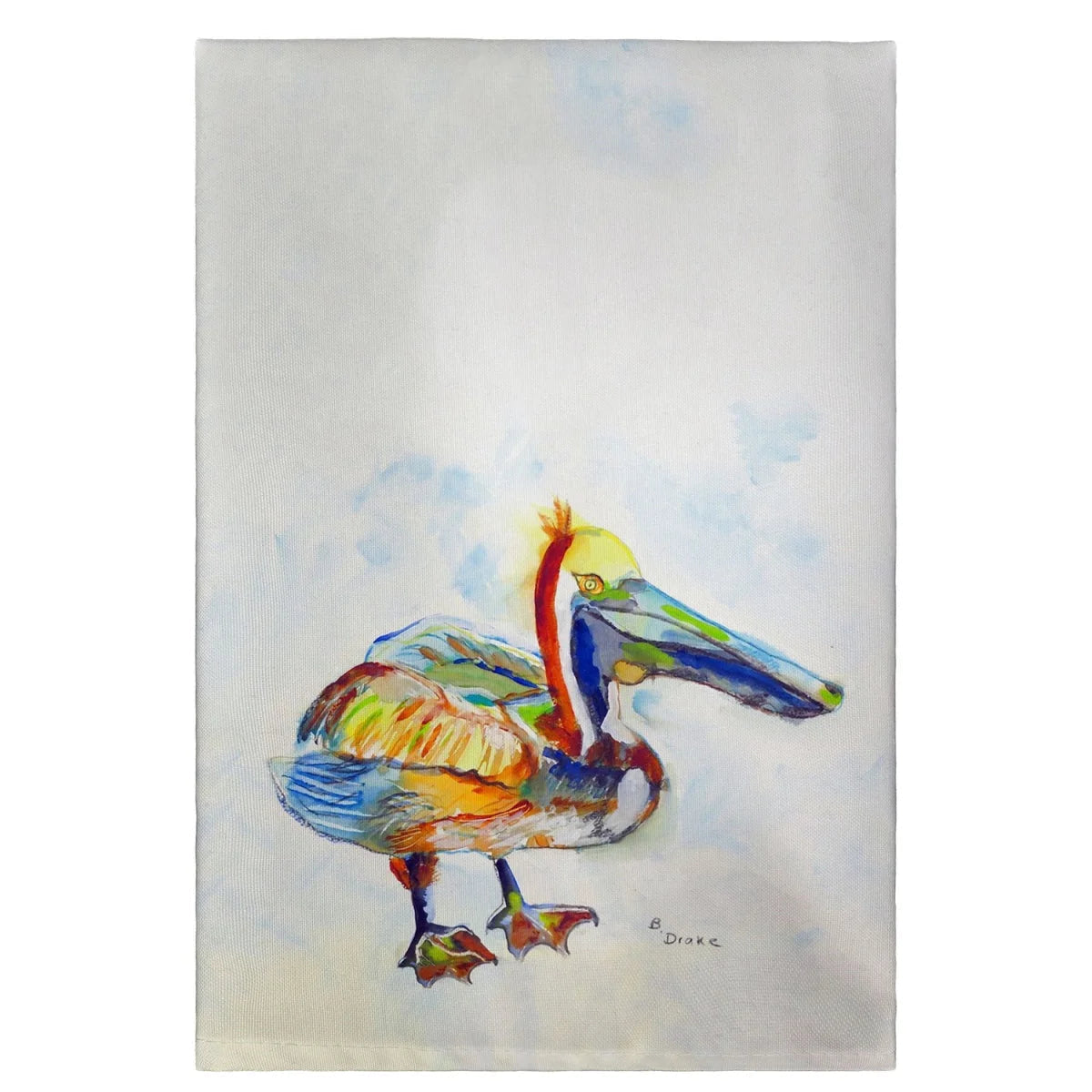 Betsy Drake 20 x 20 in. Heathcliff Pelican Guest Towel LUNESCAPE