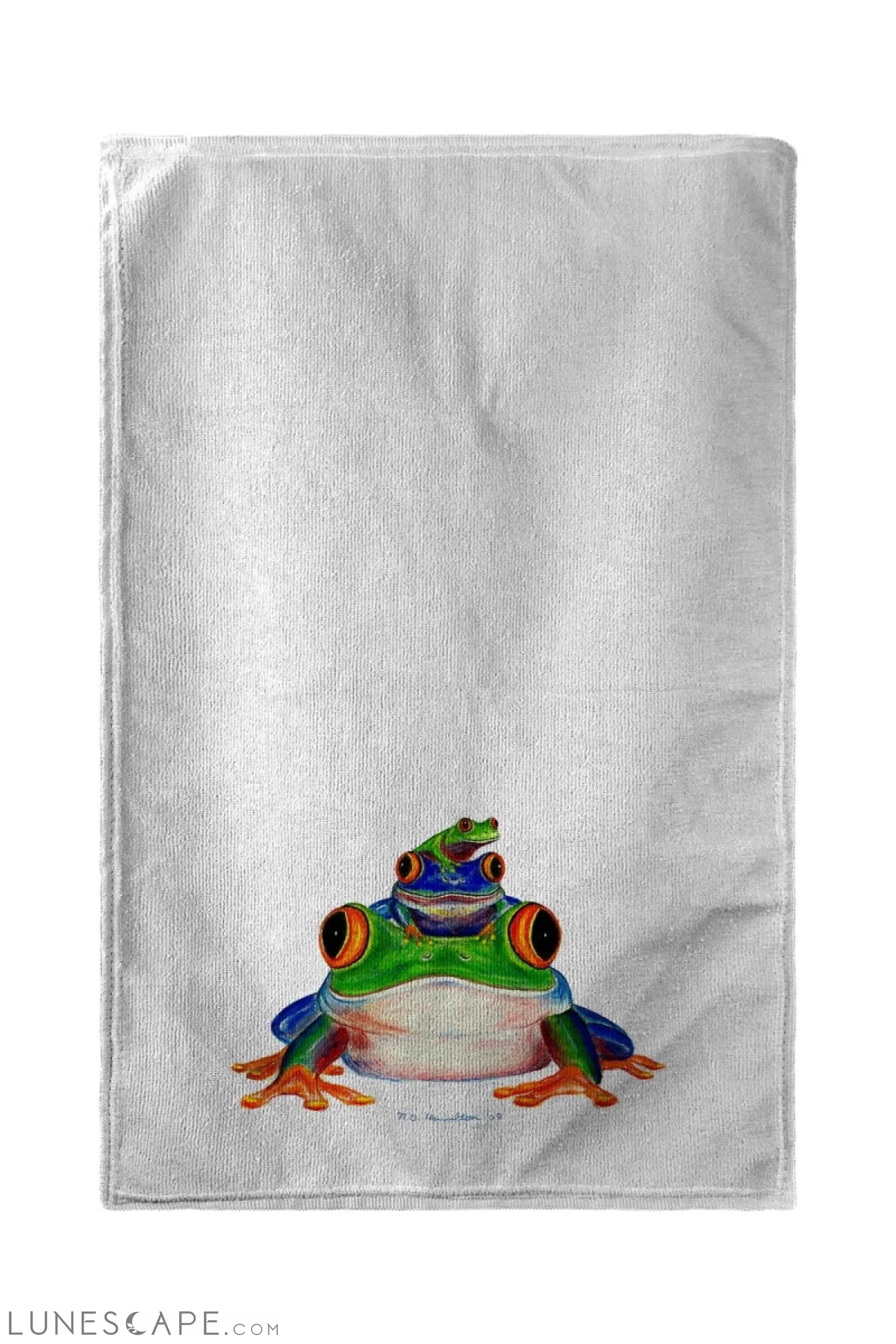 Betsy Drake 30 x 50 in. Stacked Frogs Beach Towel LUNESCAPE