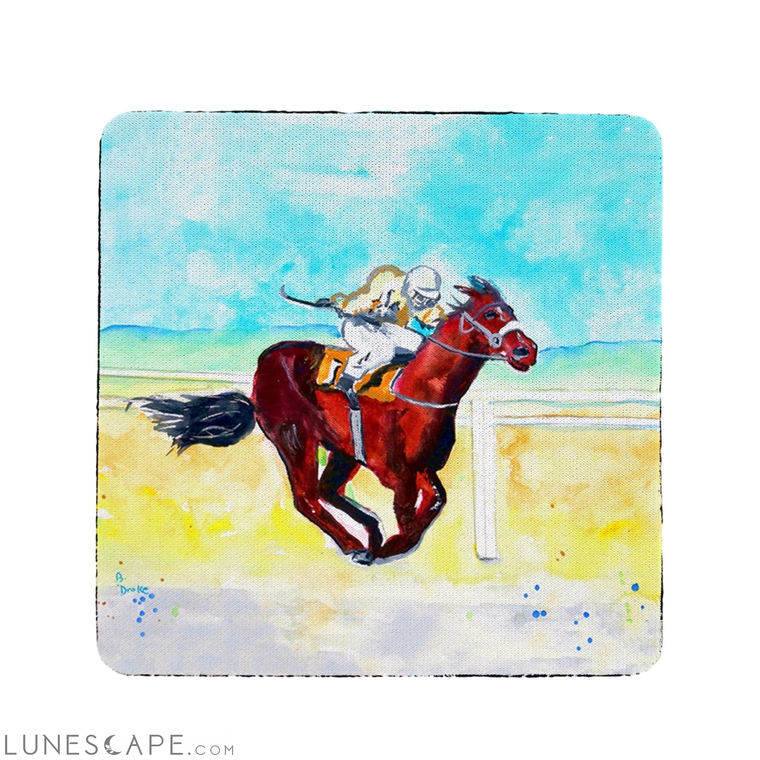 Betsy Drake Airborne Horse Coaster - Set of 4 LUNESCAPE
