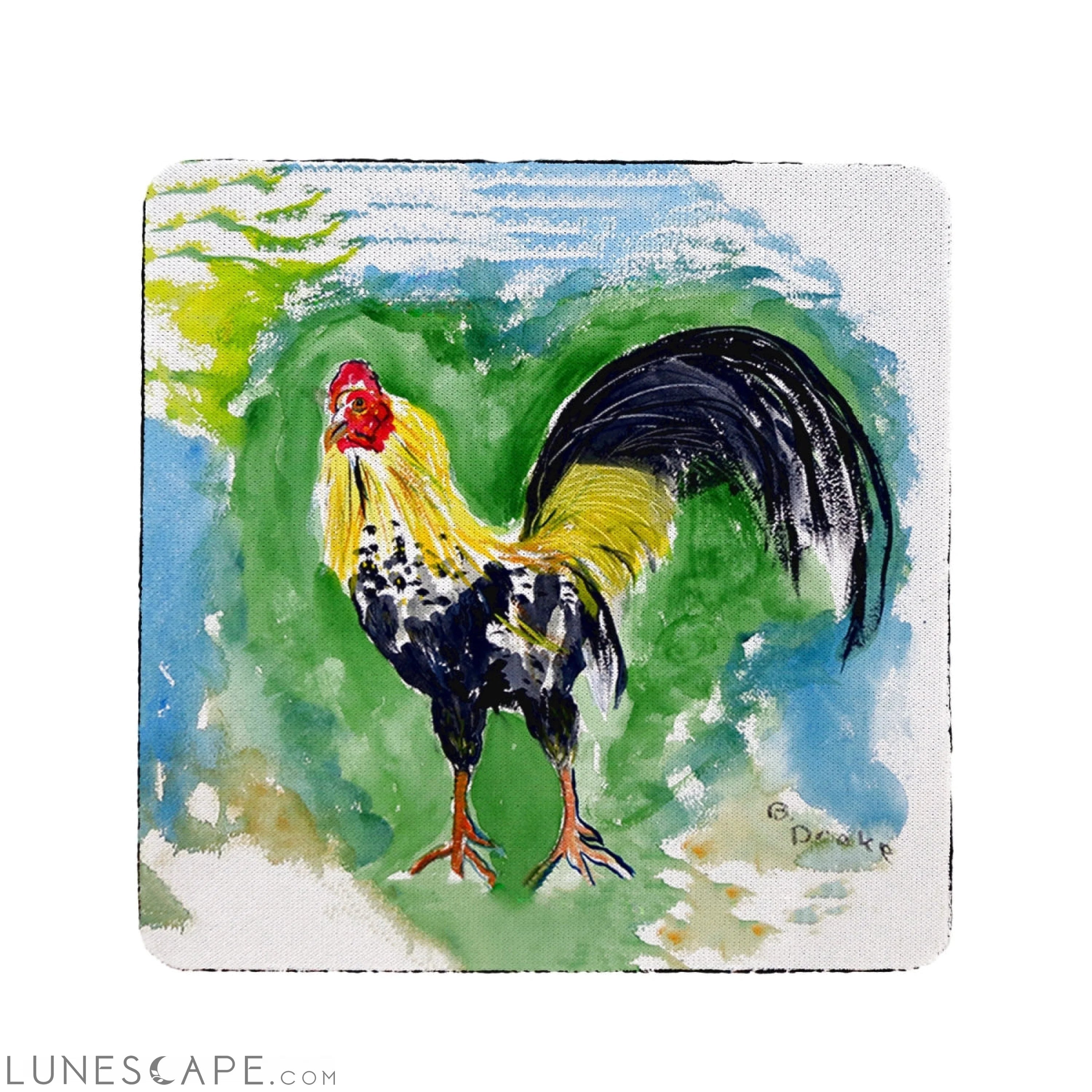 Betsy Drake Bantam Rooster Coaster - Set of 4 LUNESCAPE