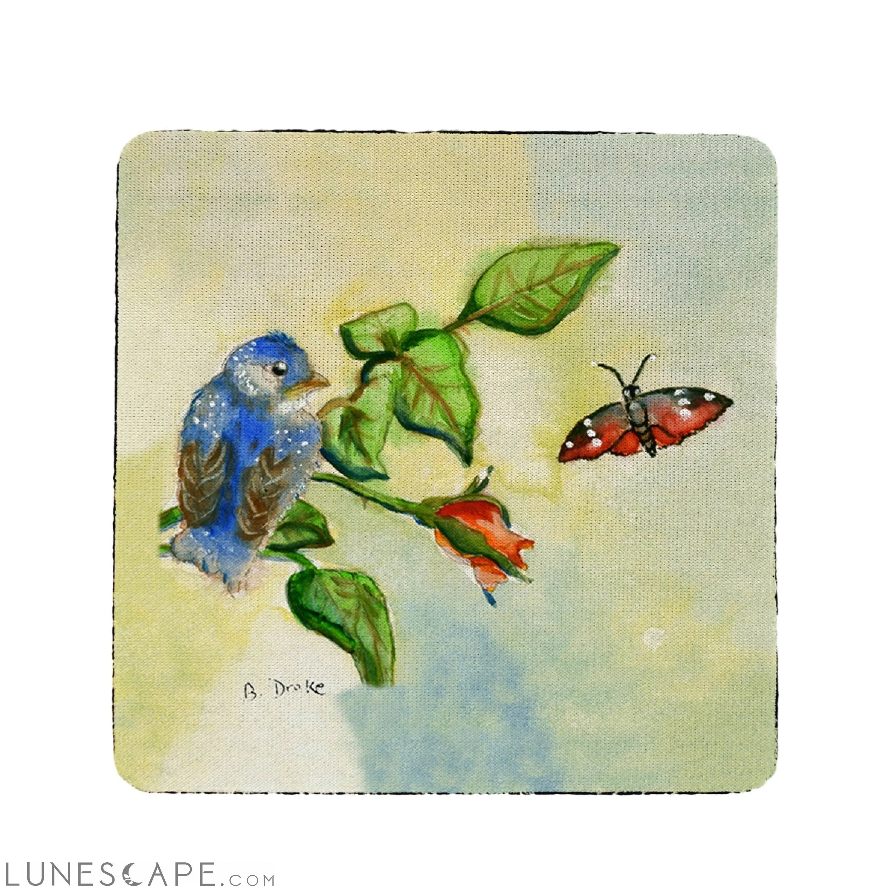 Betsy Drake Bluebird Coaster - Set of 4 LUNESCAPE