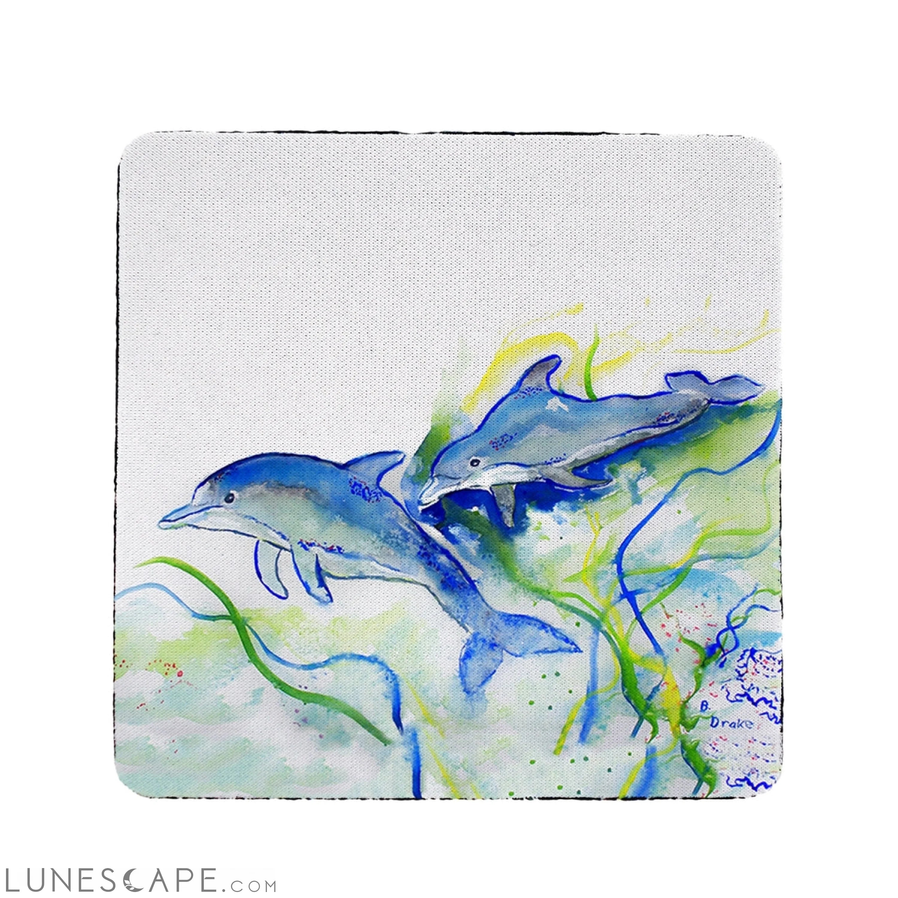 Betsy Drake Dolphins Coaster - Set of 4 LUNESCAPE