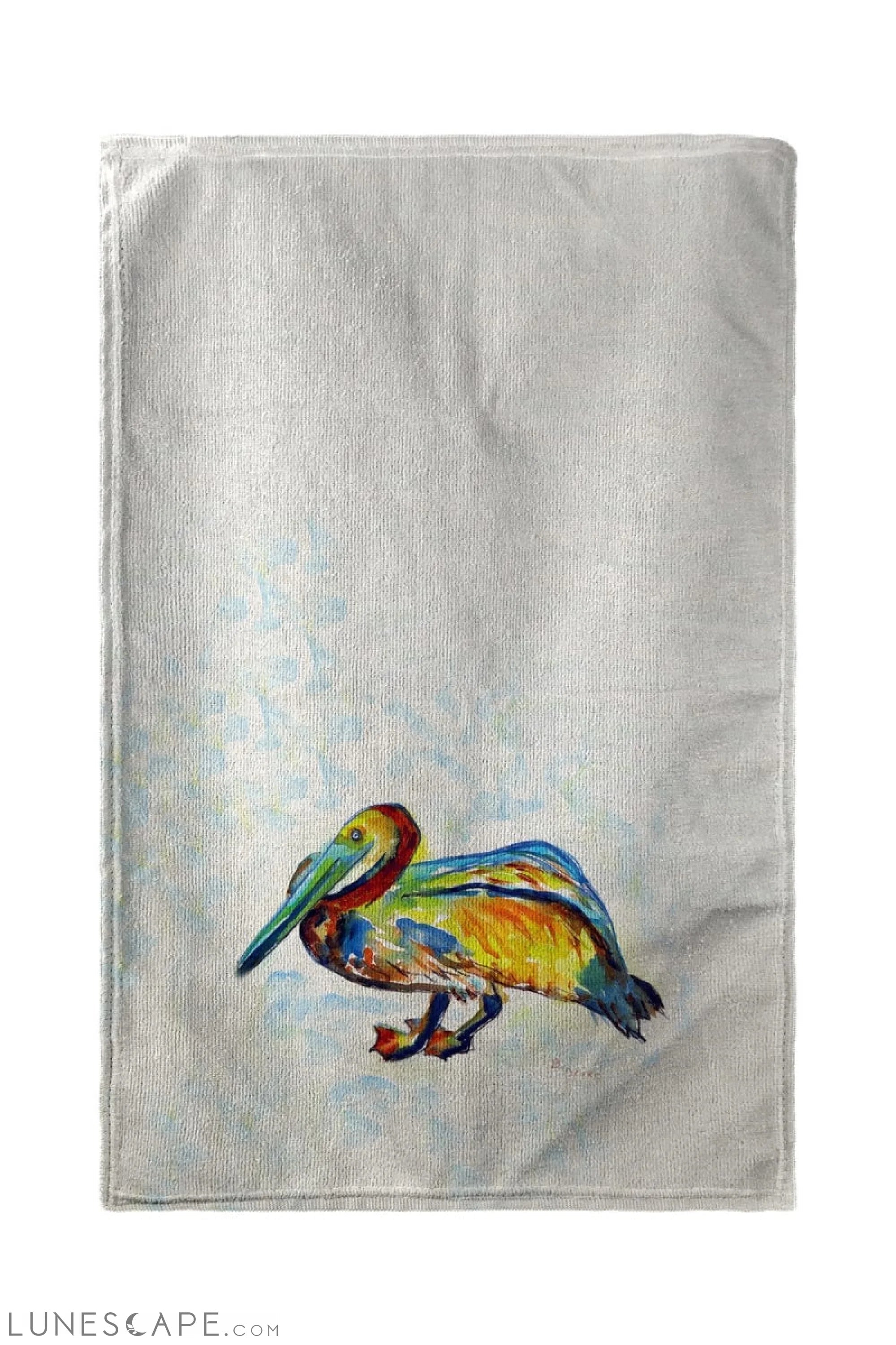 Betsy Drake Gertrude Pelican Beach Towel - 30 x 50 in. LUNESCAPE
