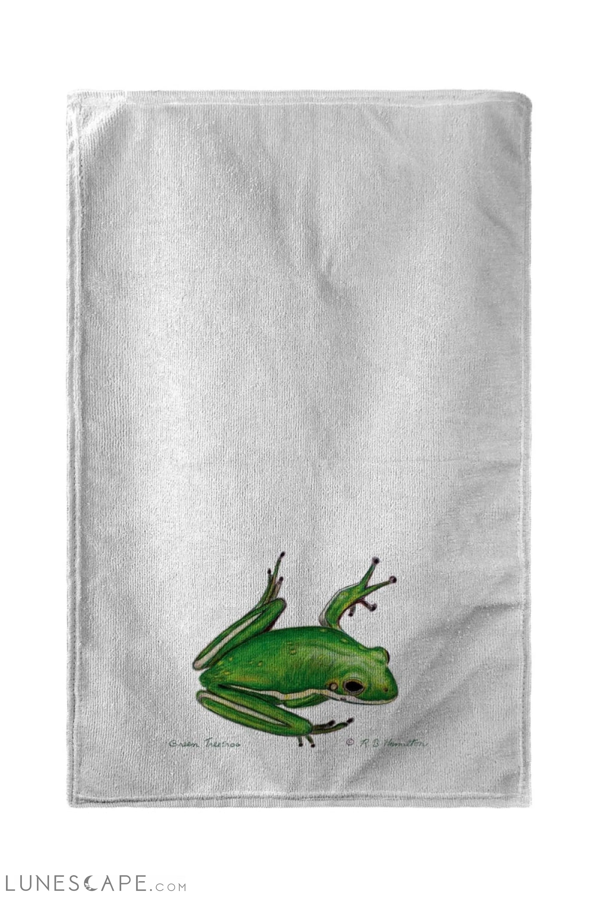 Betsy Drake Green Treefrog Beach Towel - 30 x 50 in. LUNESCAPE