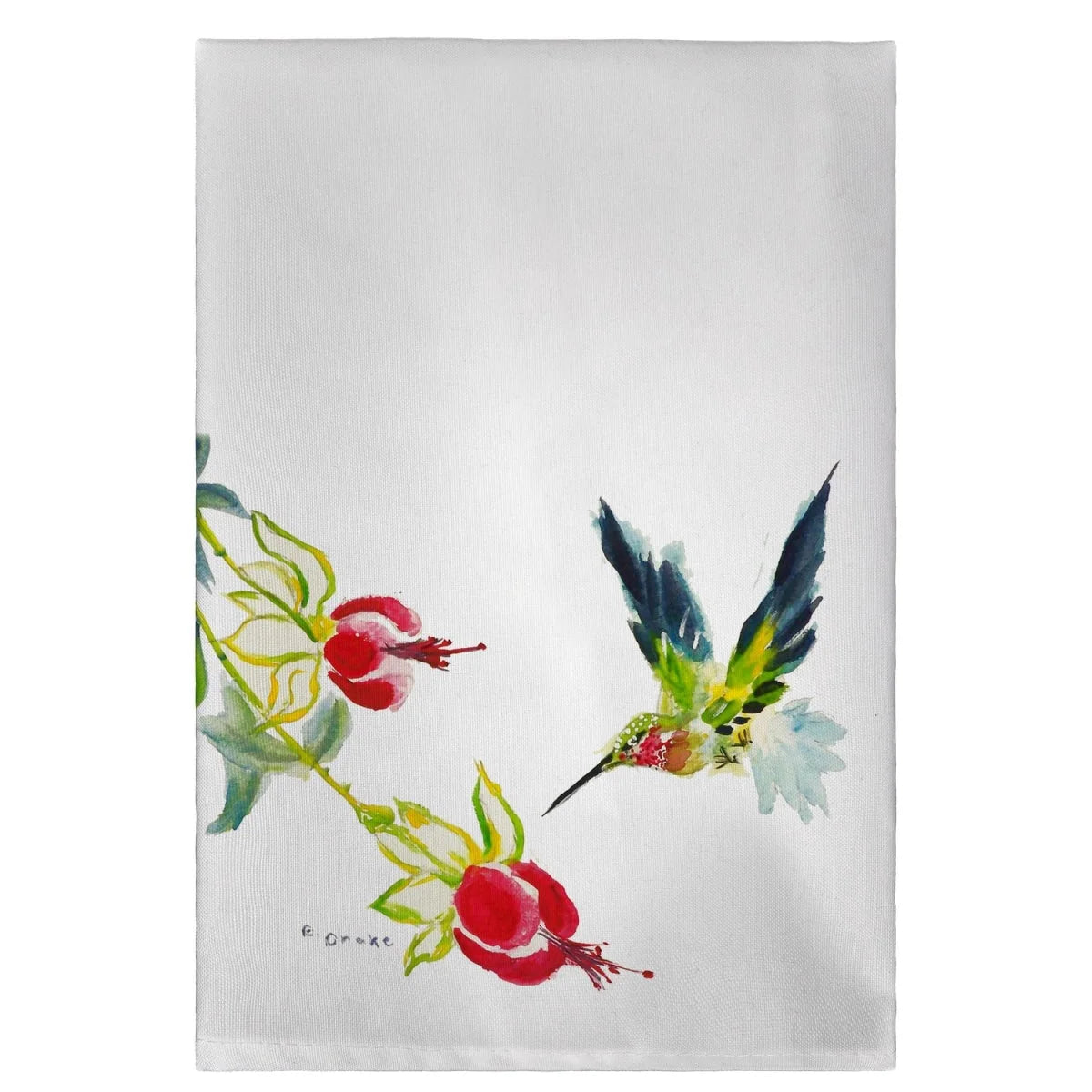 Betsy Drake Hummingbird Guest Towel - 20 x 20 in. LUNESCAPE