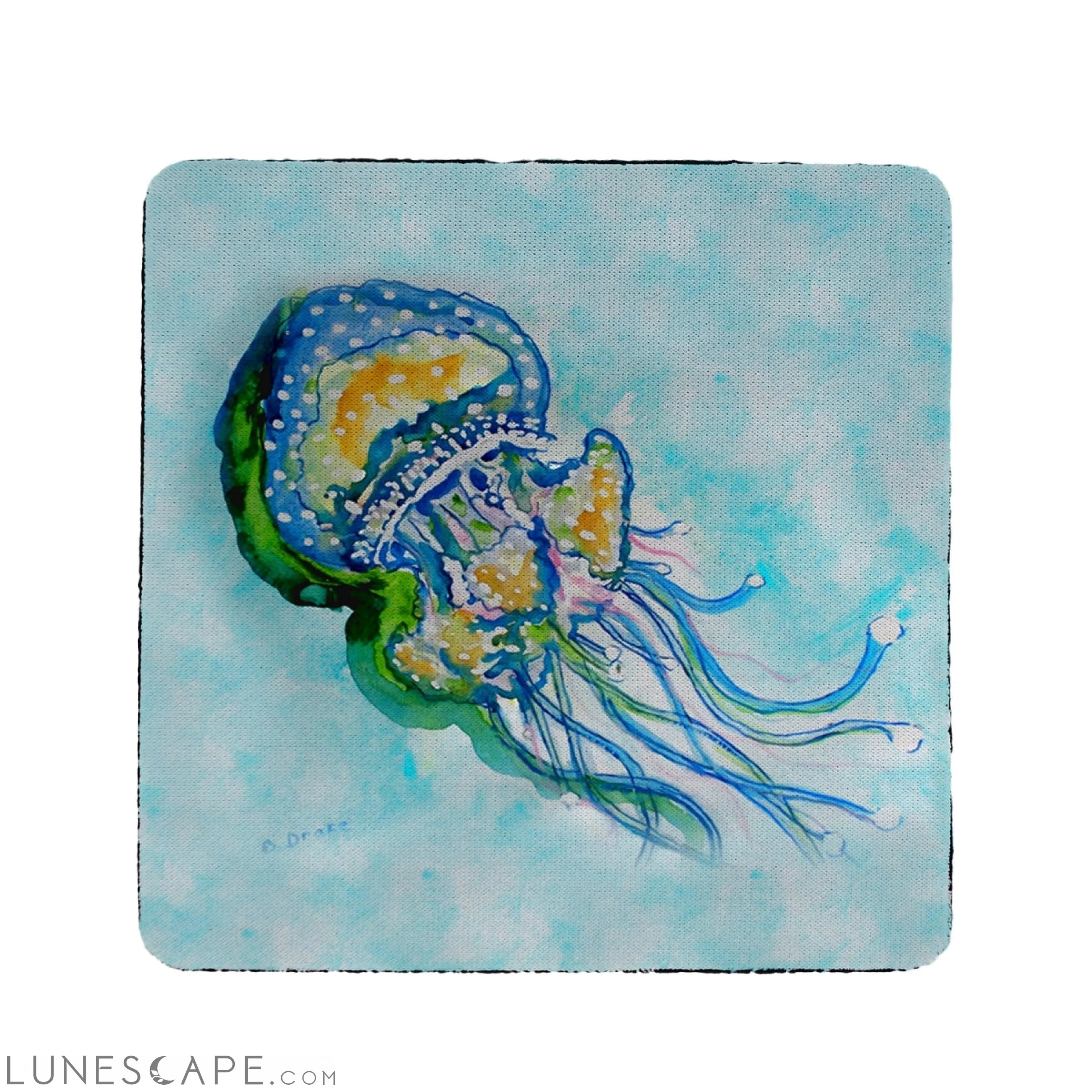 Betsy Drake Jellyfish Coaster - Set of 4 LUNESCAPE