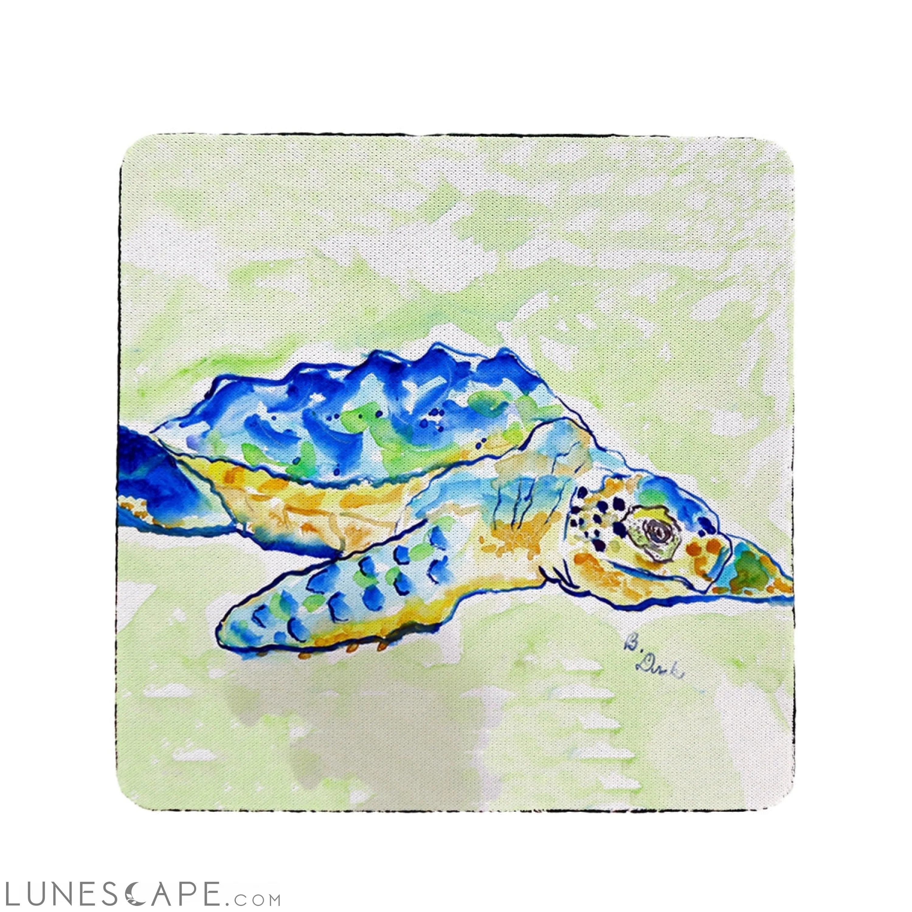 Betsy Drake Loggerhead Turtle Coaster - Set of 4 LUNESCAPE