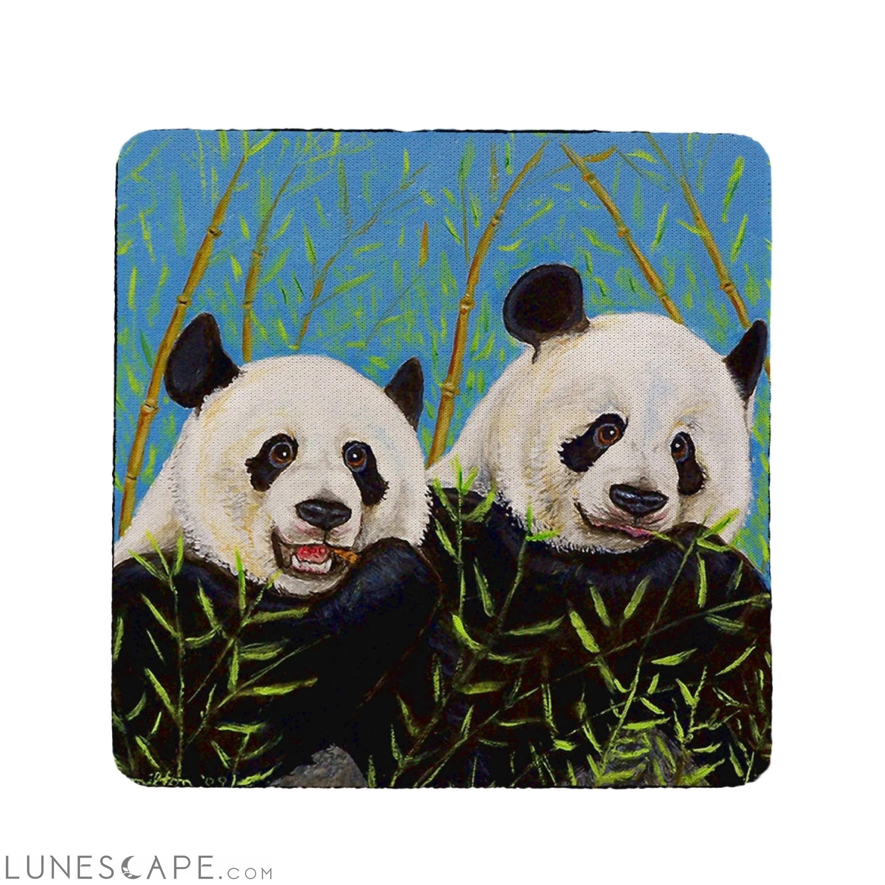 Betsy Drake Pandas Coaster - Set of 4 LUNESCAPE