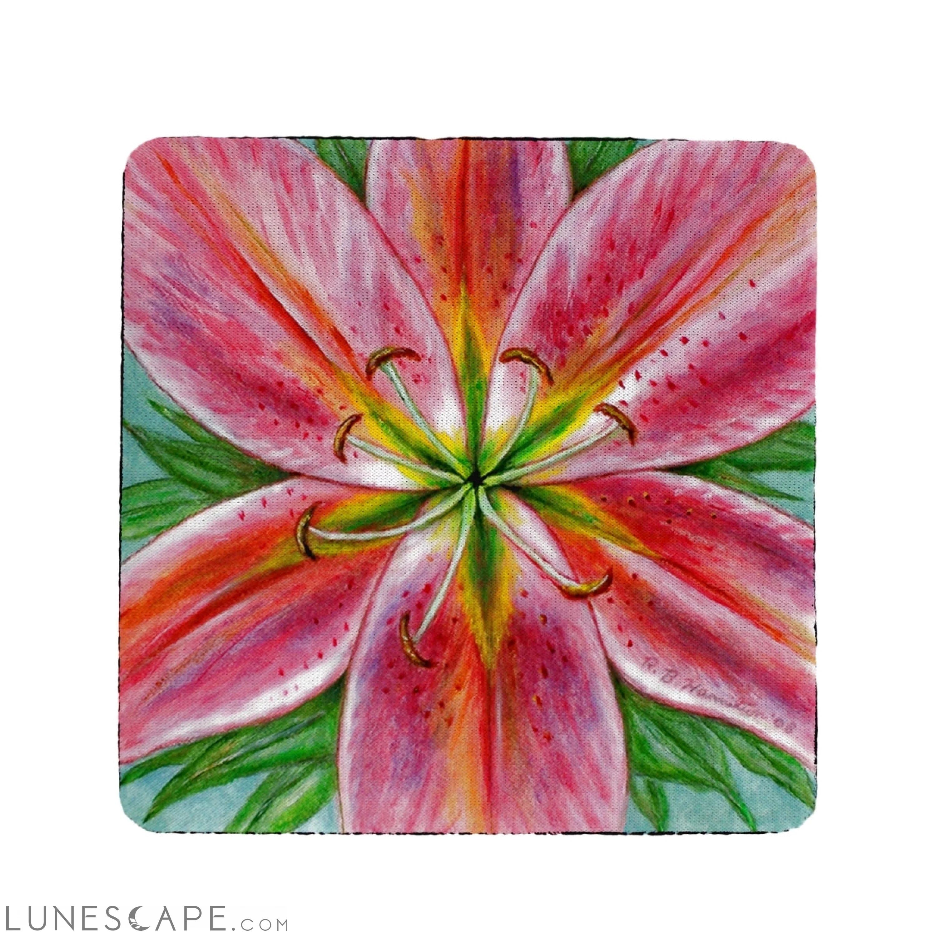 Betsy Drake Red Dragonfly Coaster - Set of 4 LUNESCAPE