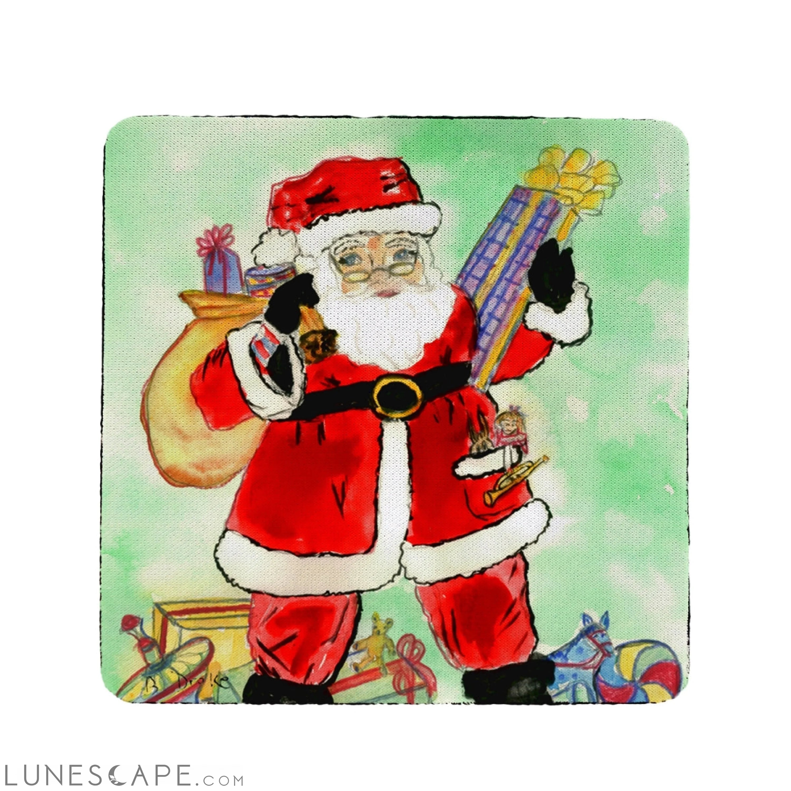 Betsy Drake Santa Claus Coaster - Set of 4 LUNESCAPE