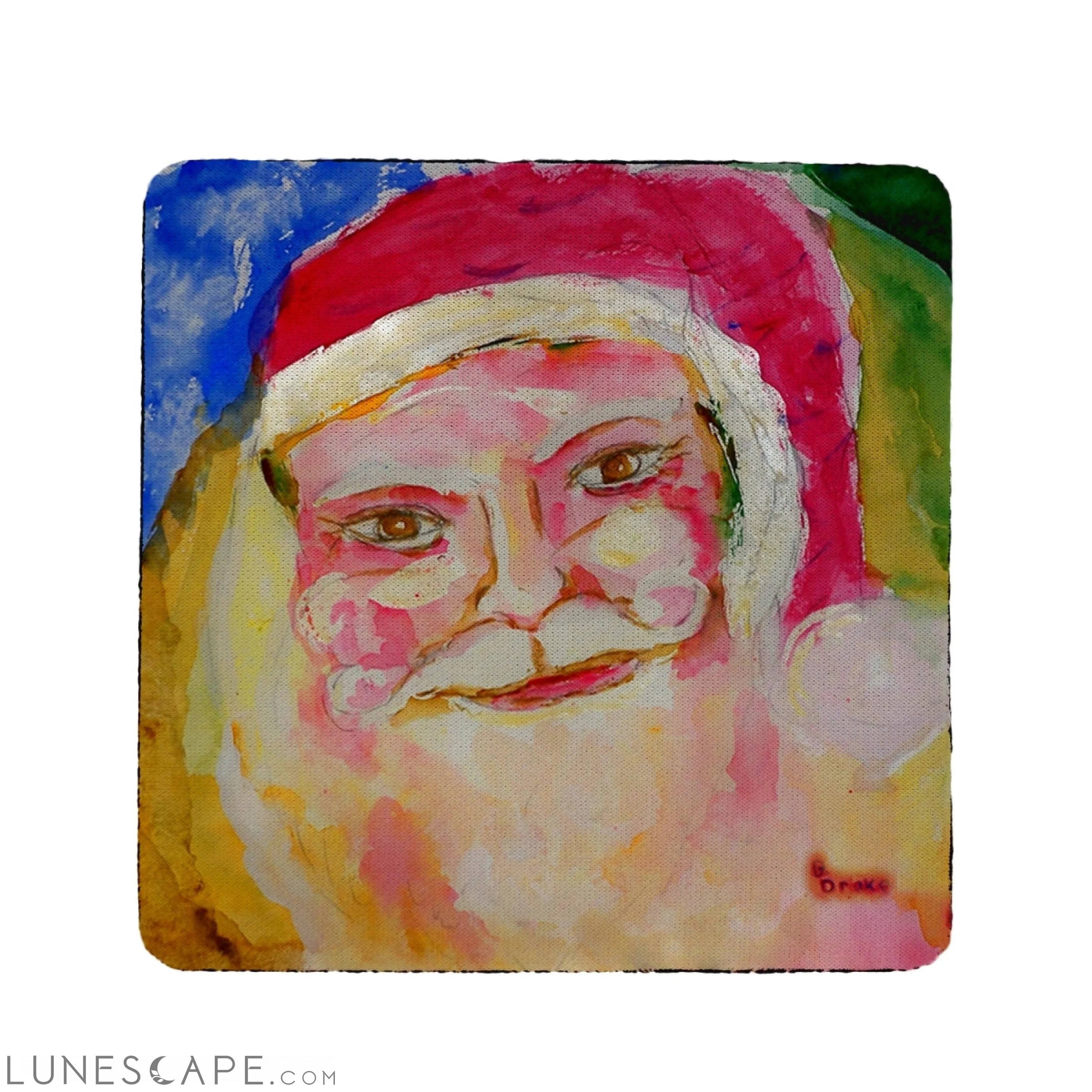 Betsy Drake Santa Face Coaster - Set of 4 LUNESCAPE