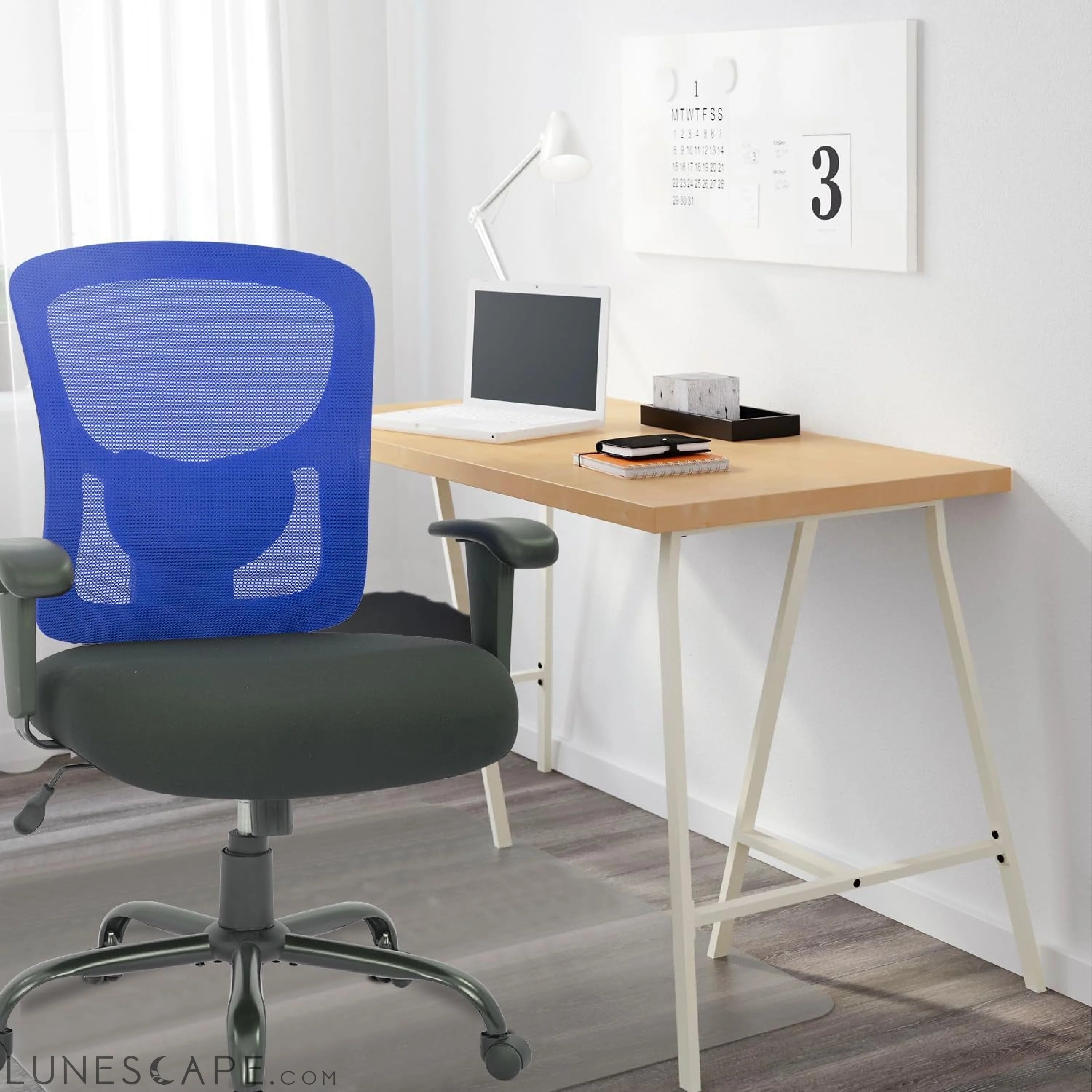 Big and Tall Office Chair 400Lbs Desk Chair Mesh Computer Chair with LUNESCAPE