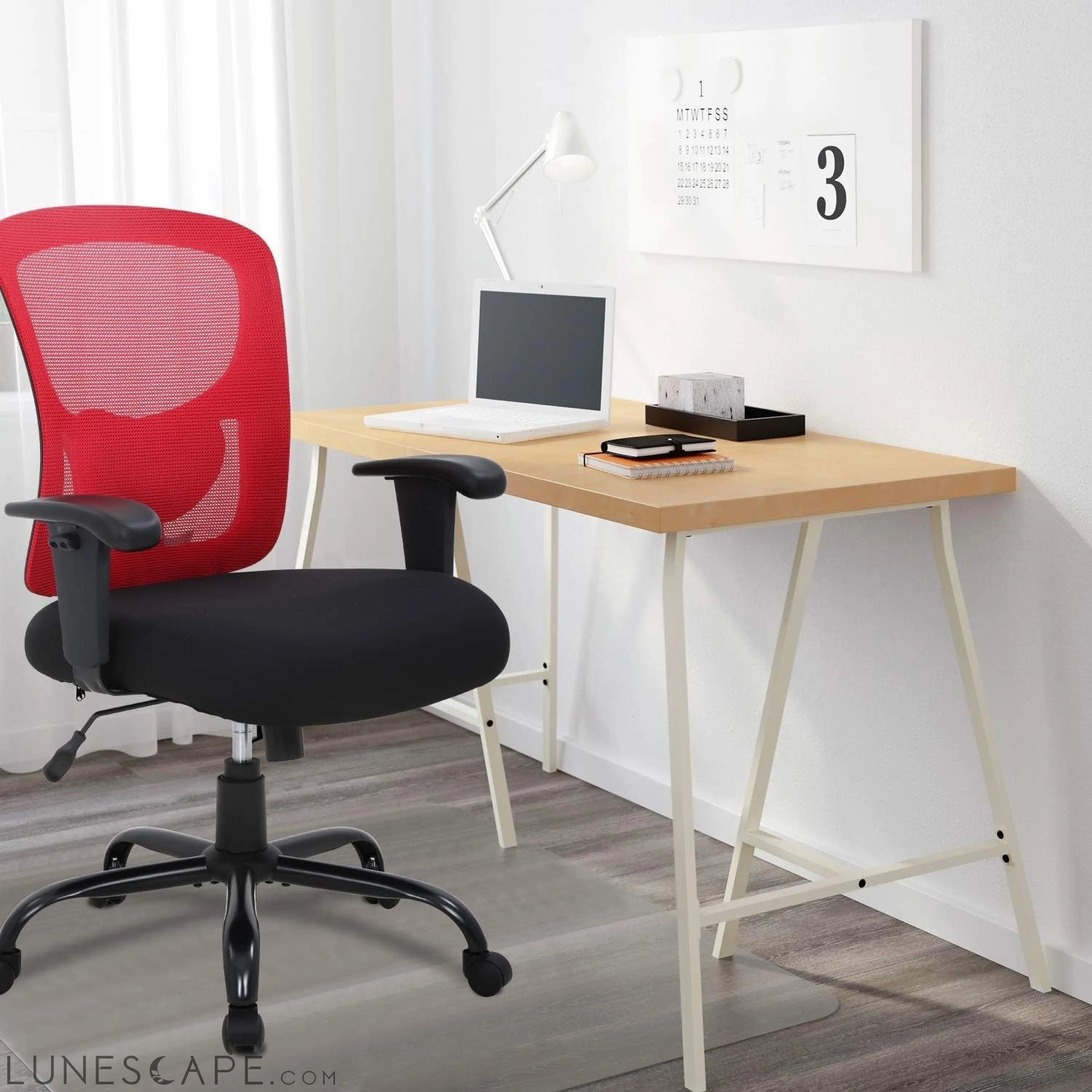 Big and Tall Office Chair 400Lbs Desk Chair Mesh Computer Chair with LUNESCAPE