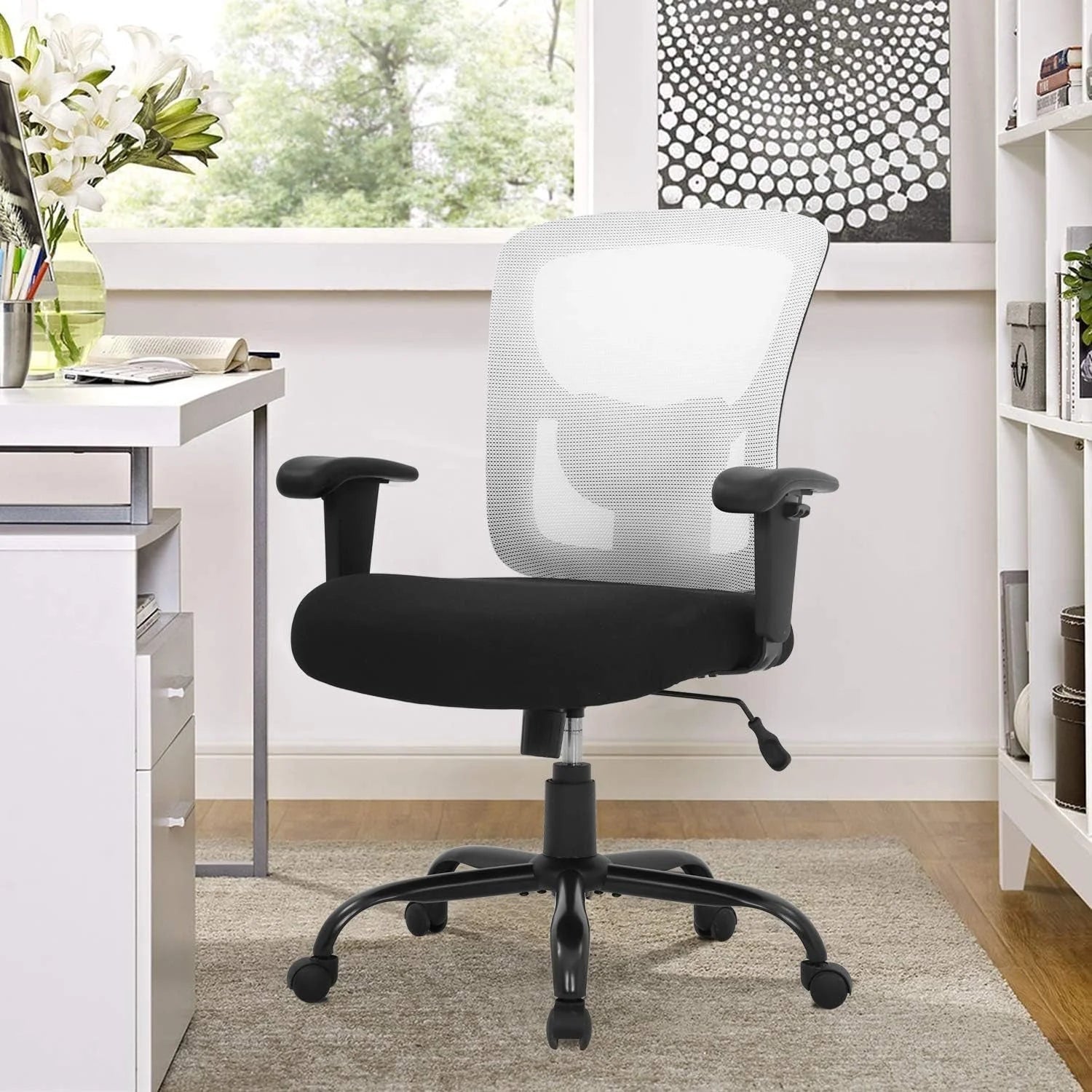 Big and Tall Office Chair 400Lbs Desk Chair Mesh Computer Chair with LUNESCAPE