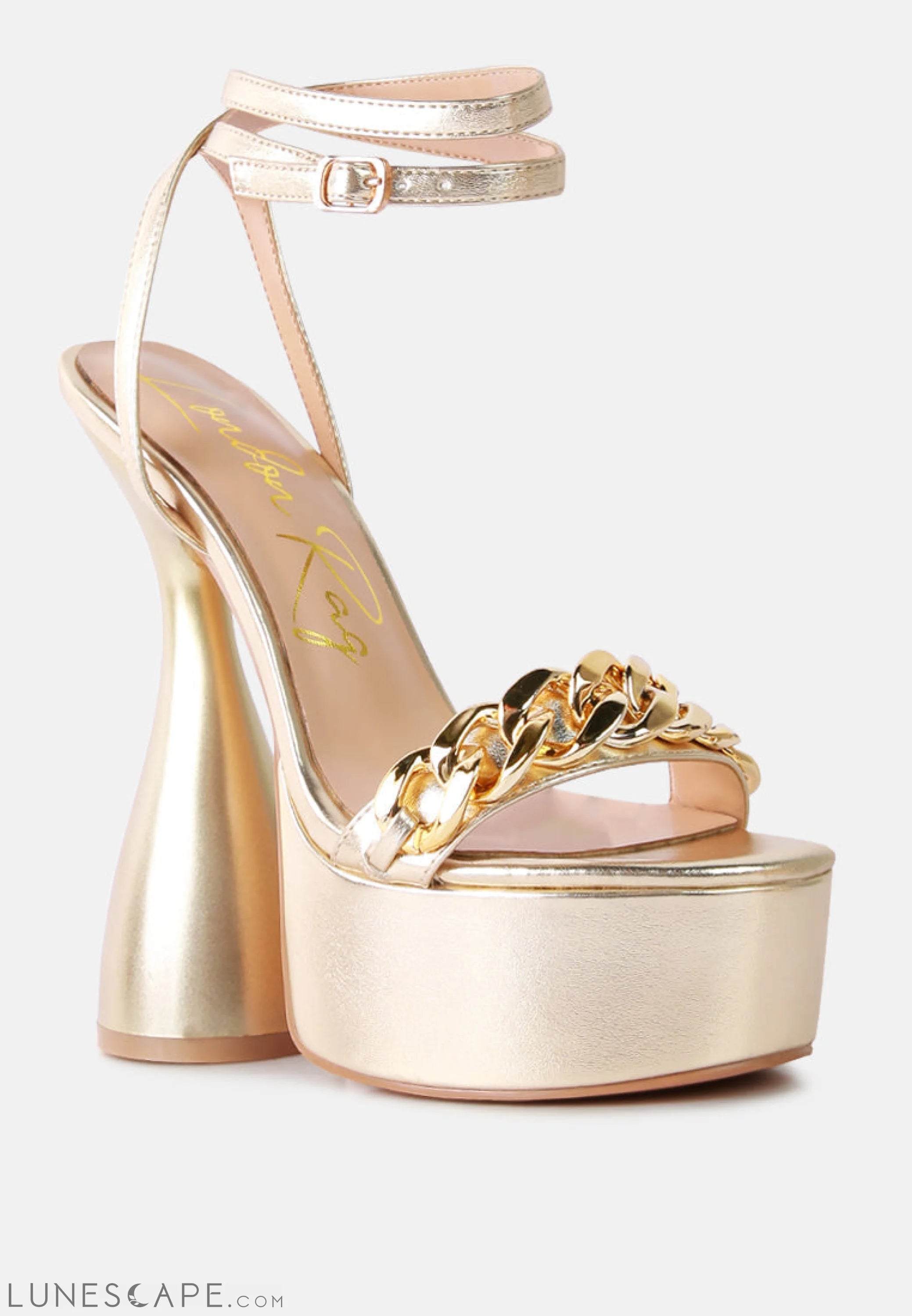 Big Bash Metallic High Platform Chunky Sandals LUNESCAPE