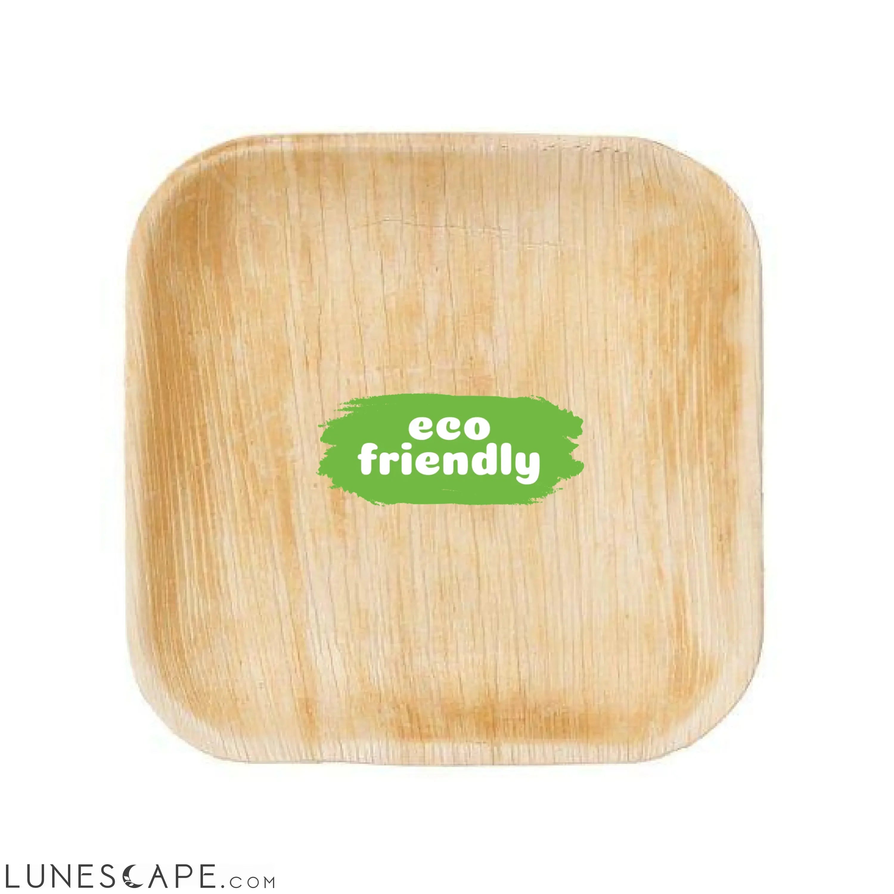 Biodegradable Palm Leaf Plates Square 7" Inch LUNESCAPE