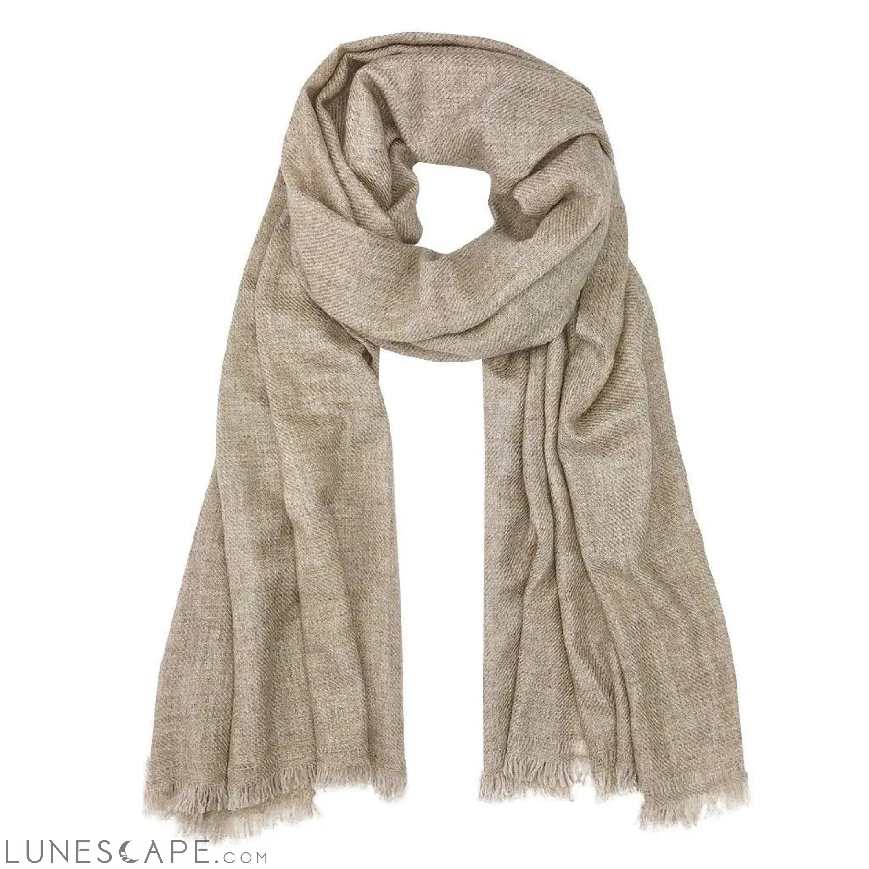 Bisque Handloom Cashmere Scarf LUNESCAPE