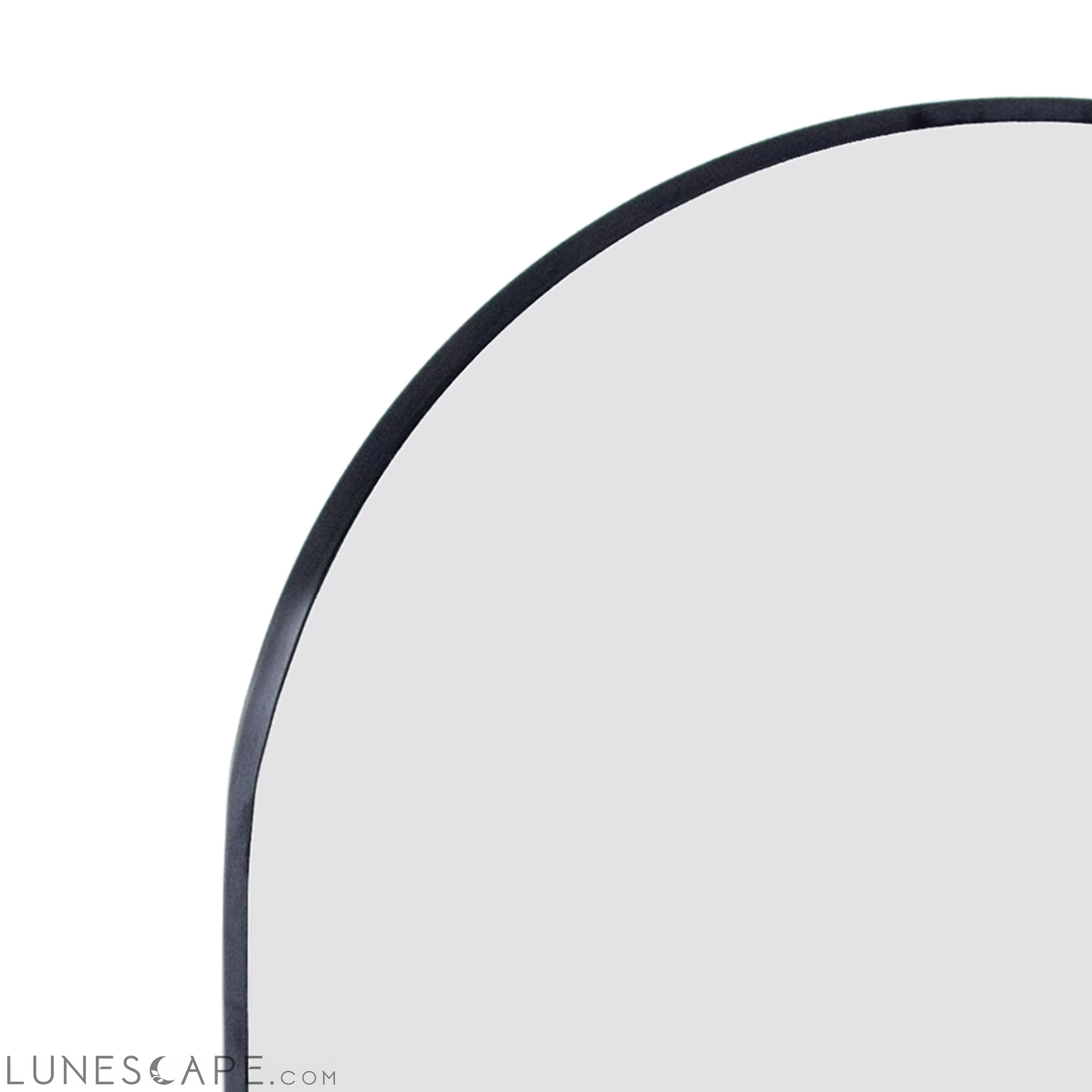 Black 63x20 inch metal arch stand full length mirror LUNESCAPE