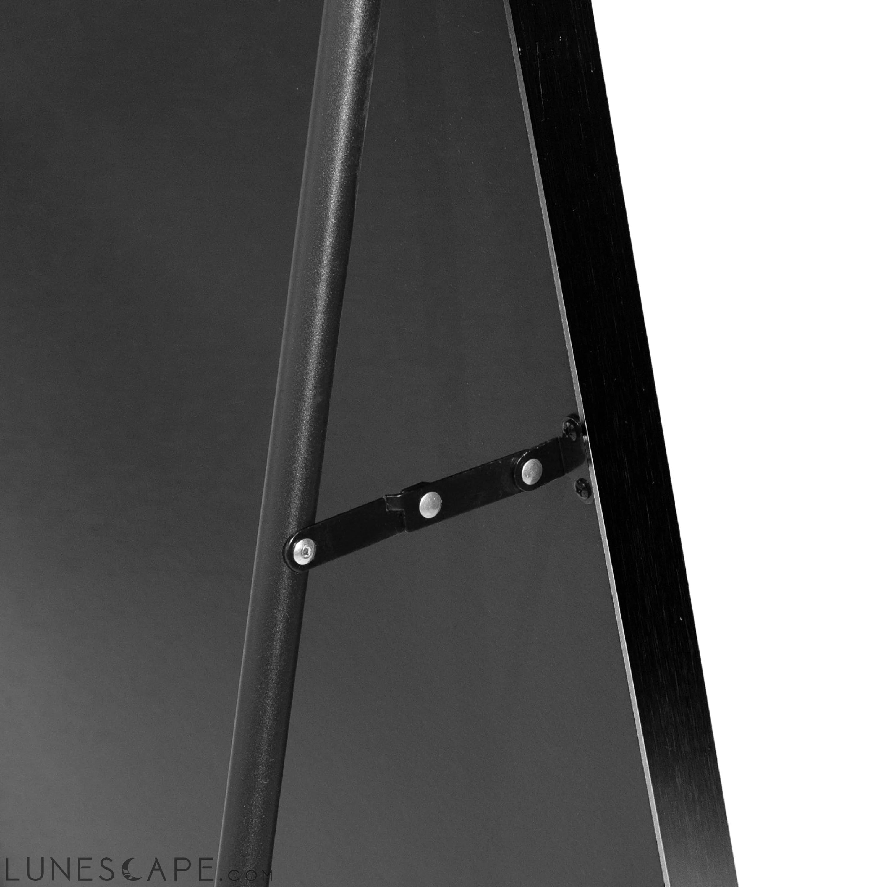 Black 63x20 inch metal arch stand full length mirror LUNESCAPE
