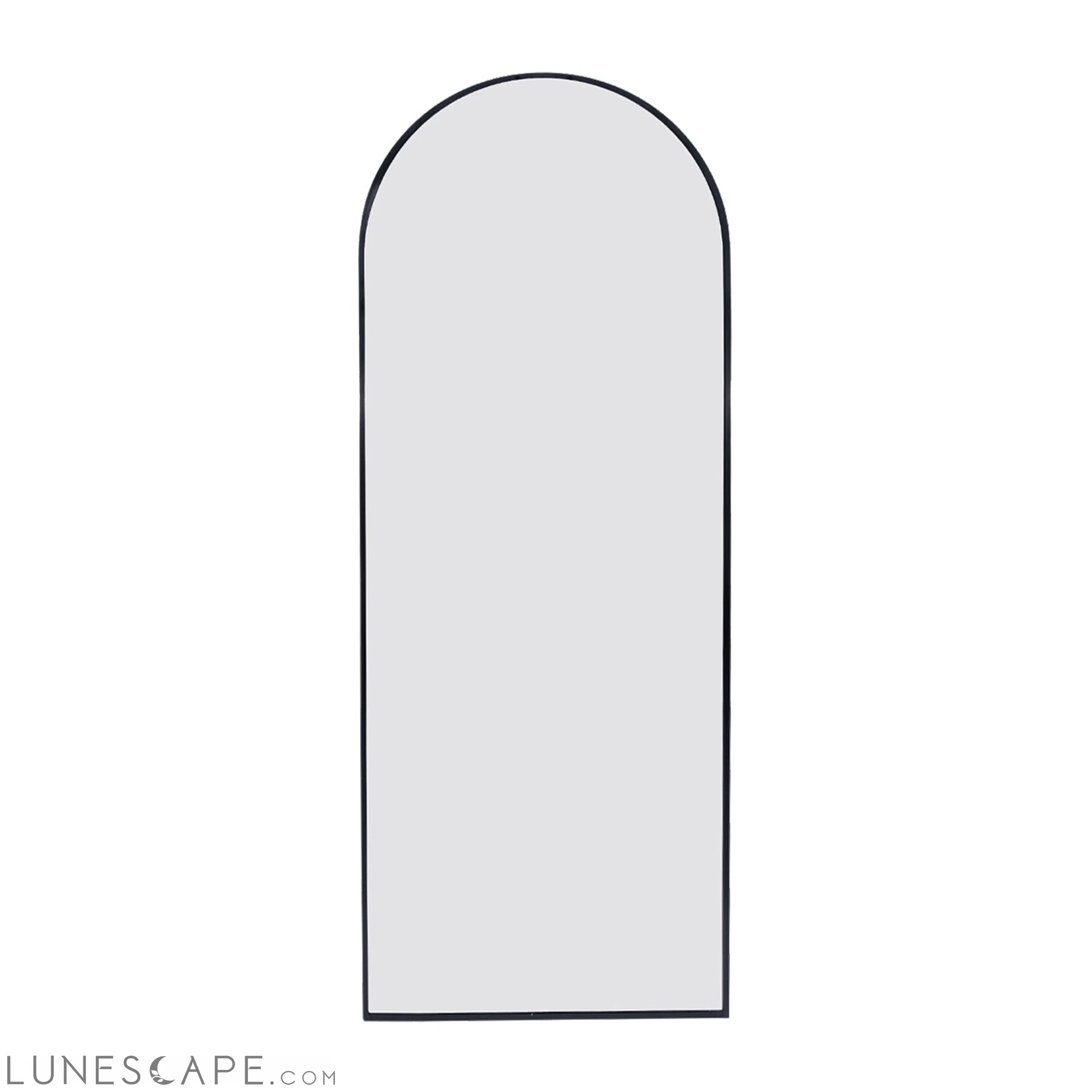 Black 71x27.5 inch metal arch stand full length mirror LUNESCAPE