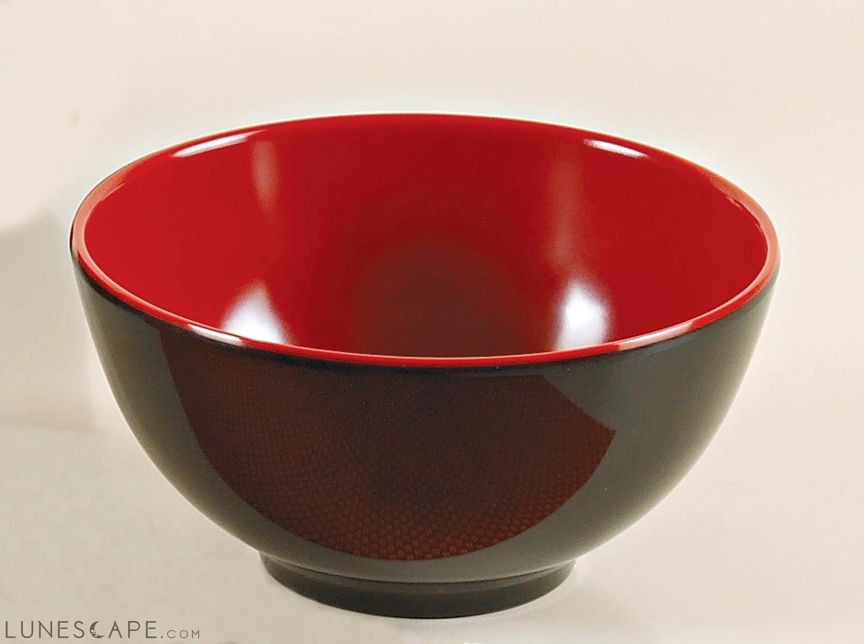 Black and Red Two-Tone Rice Bowl LUNESCAPE