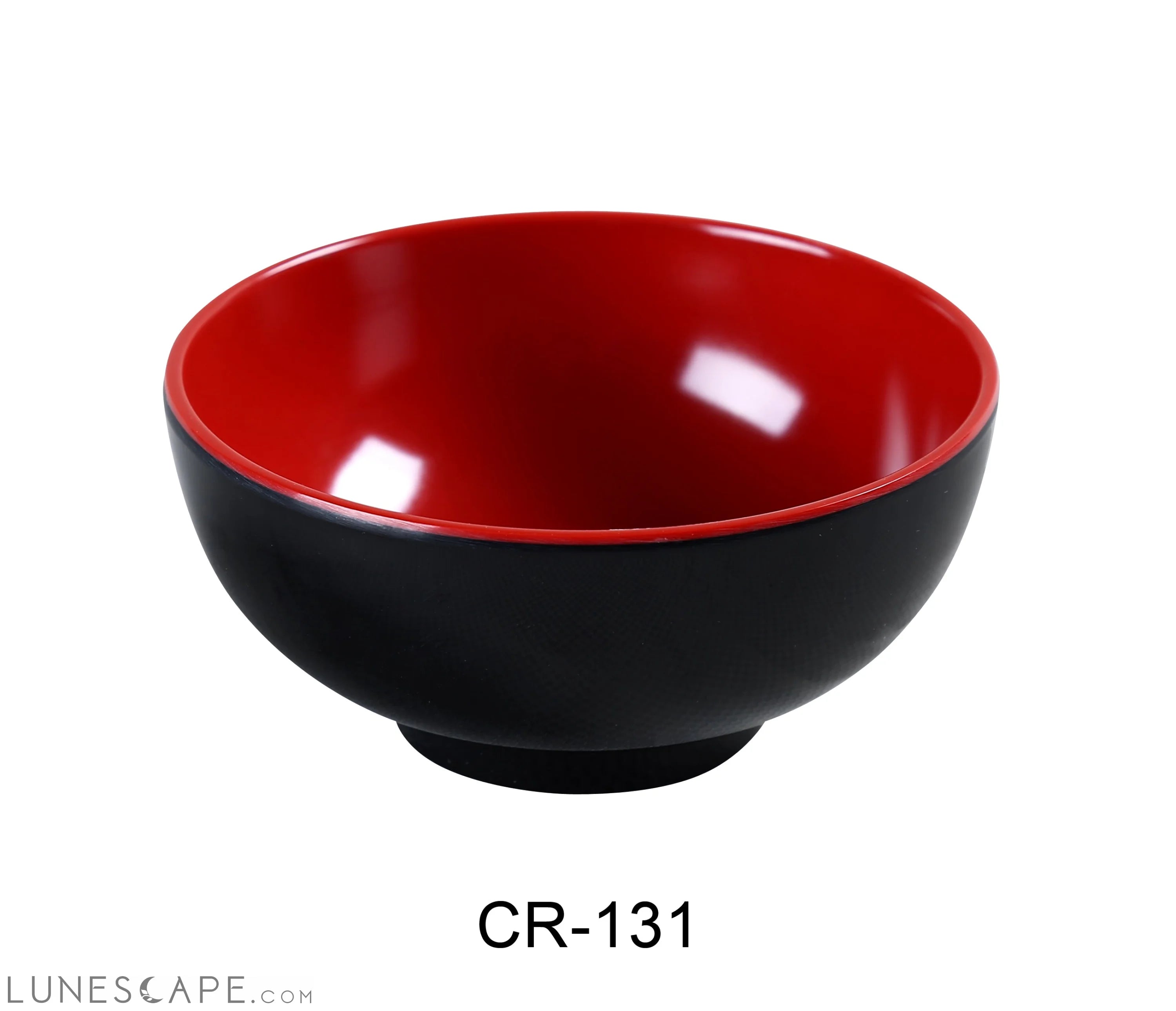 Black and Red Two-Tone Rice Bowl LUNESCAPE