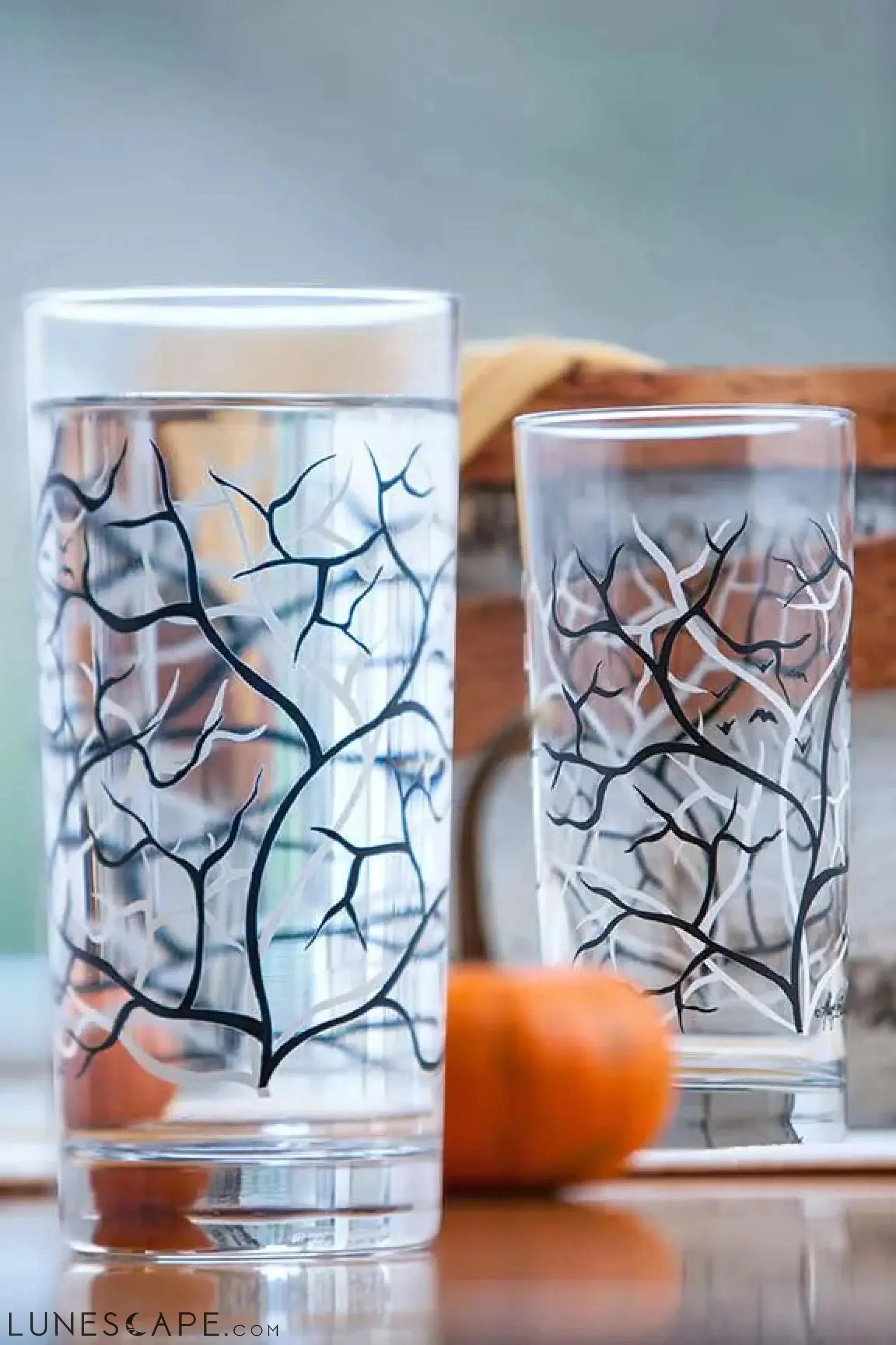 Black and White Trees Glasses LUNESCAPE