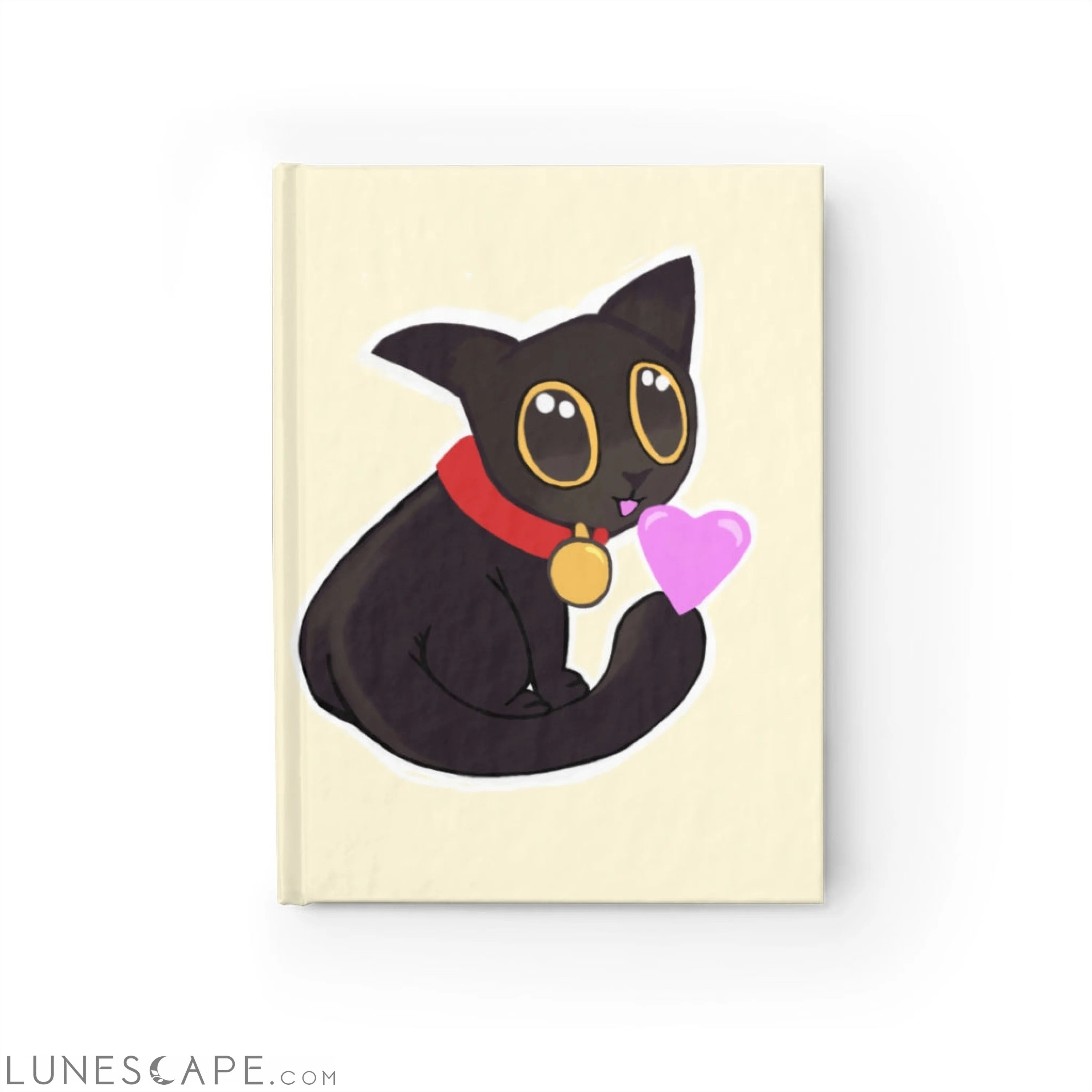 Black Kitty Journal - Ruled Line LUNESCAPE